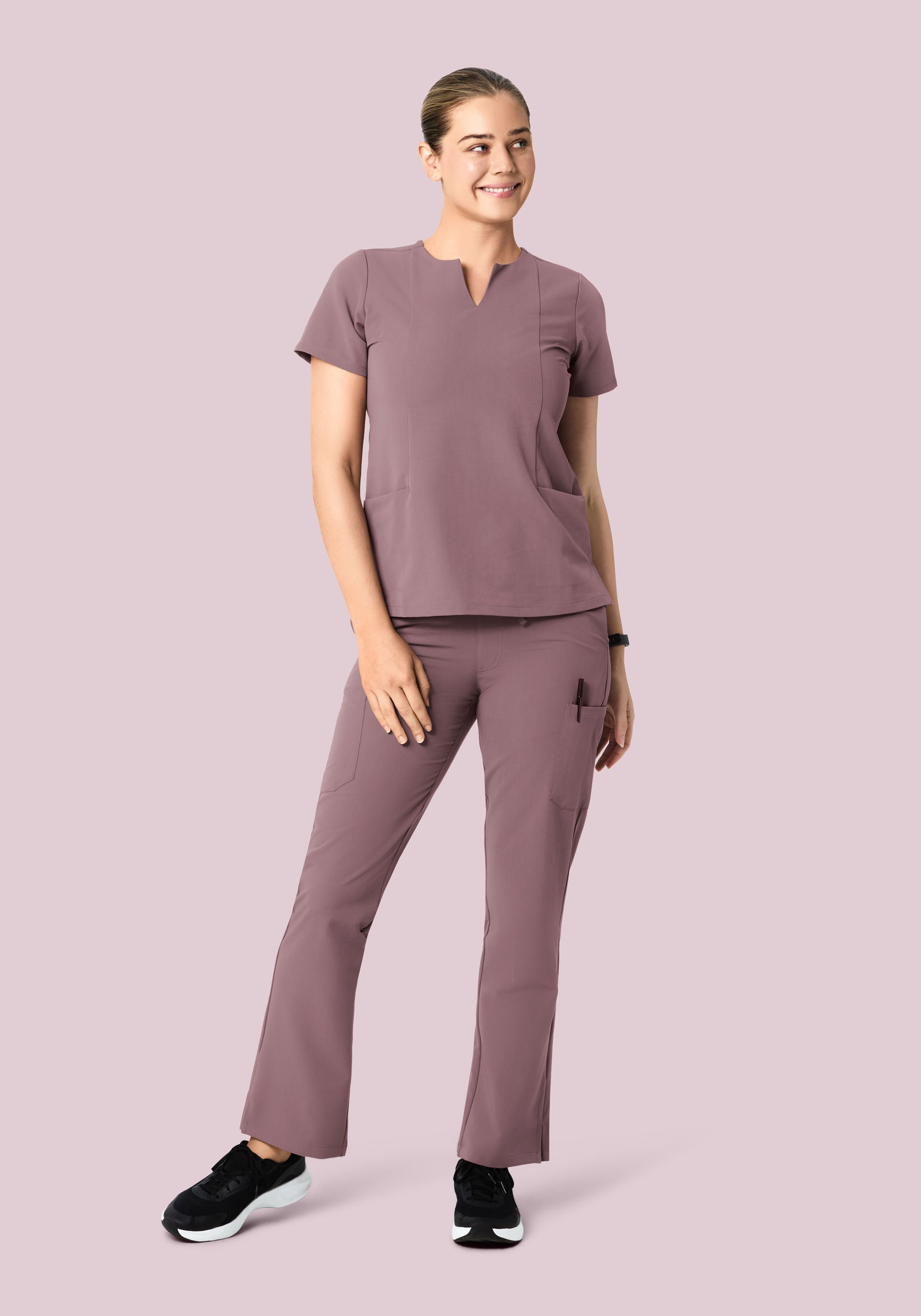 5 Pocket Notch Neck Top Moondust