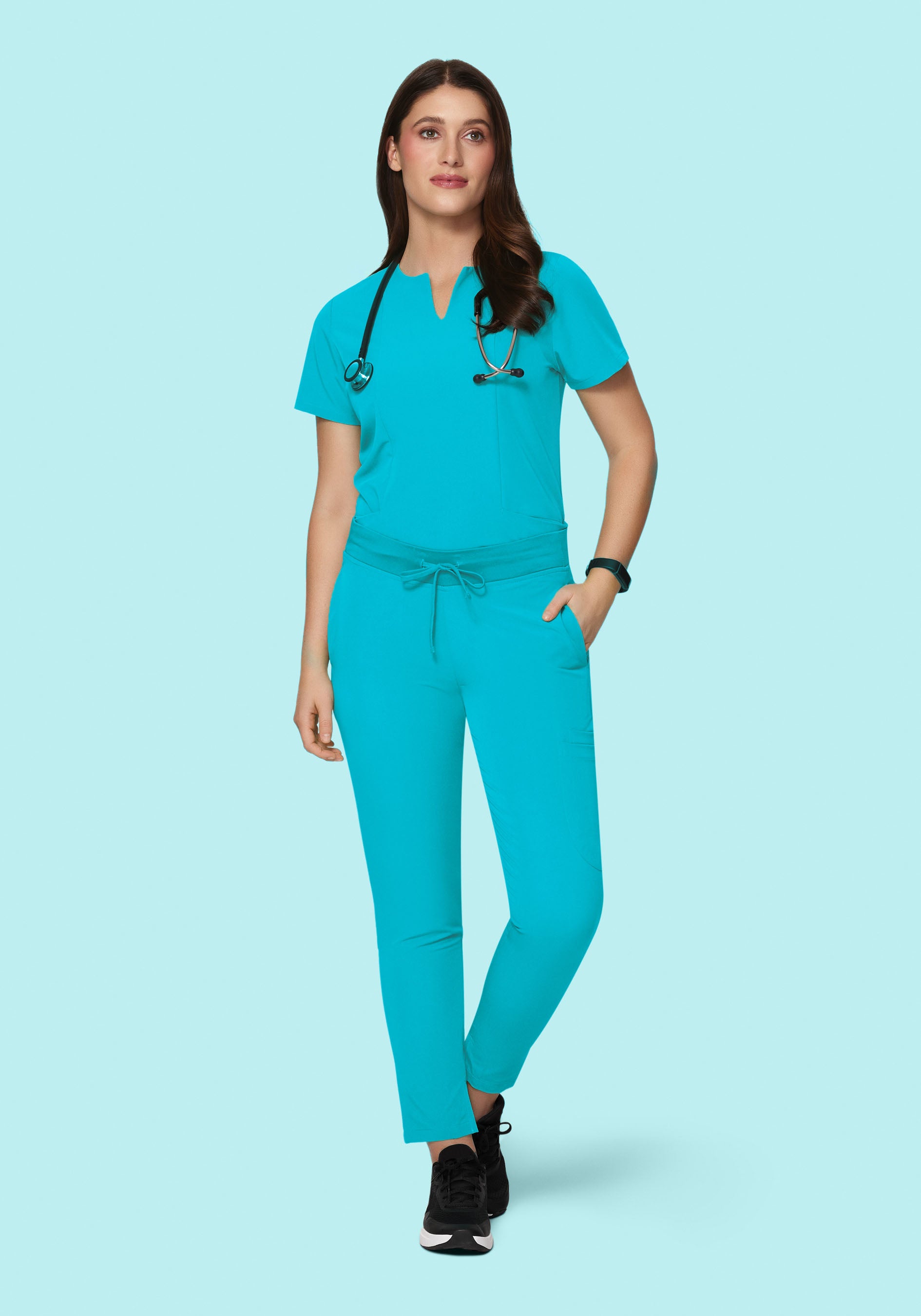 6 Pocket Slim Pants Teal