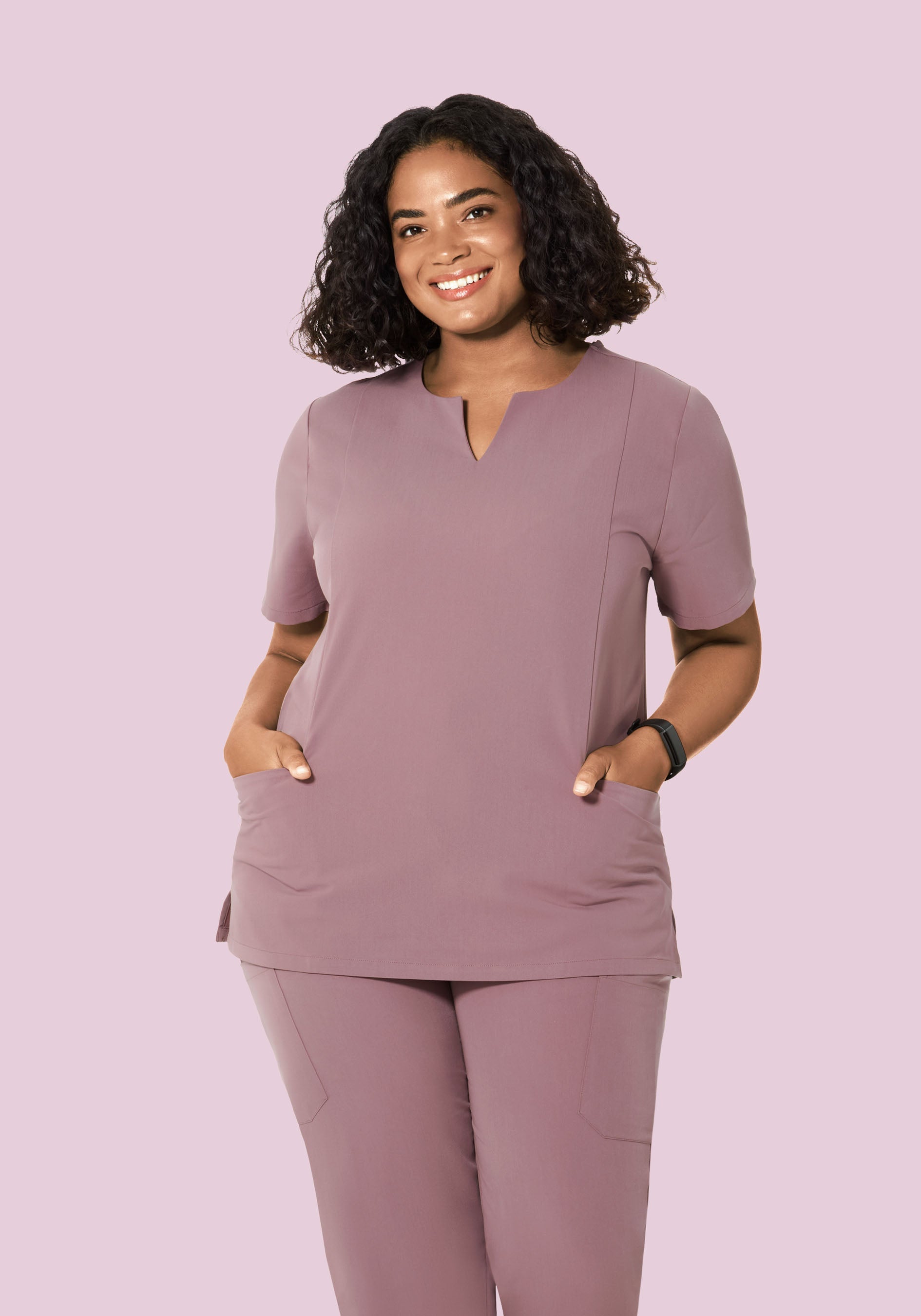 5 Pocket Notch Neck Top Dusk