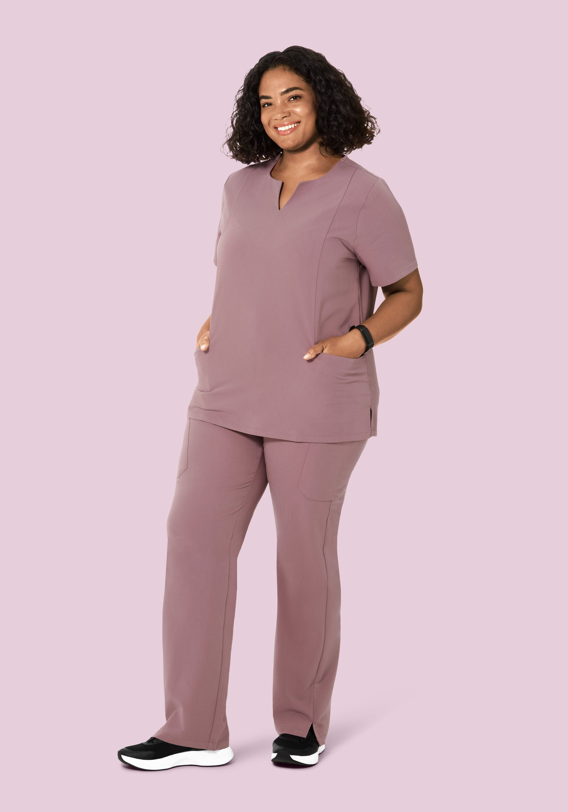 5 Pocket Notch Neck Top Dusk