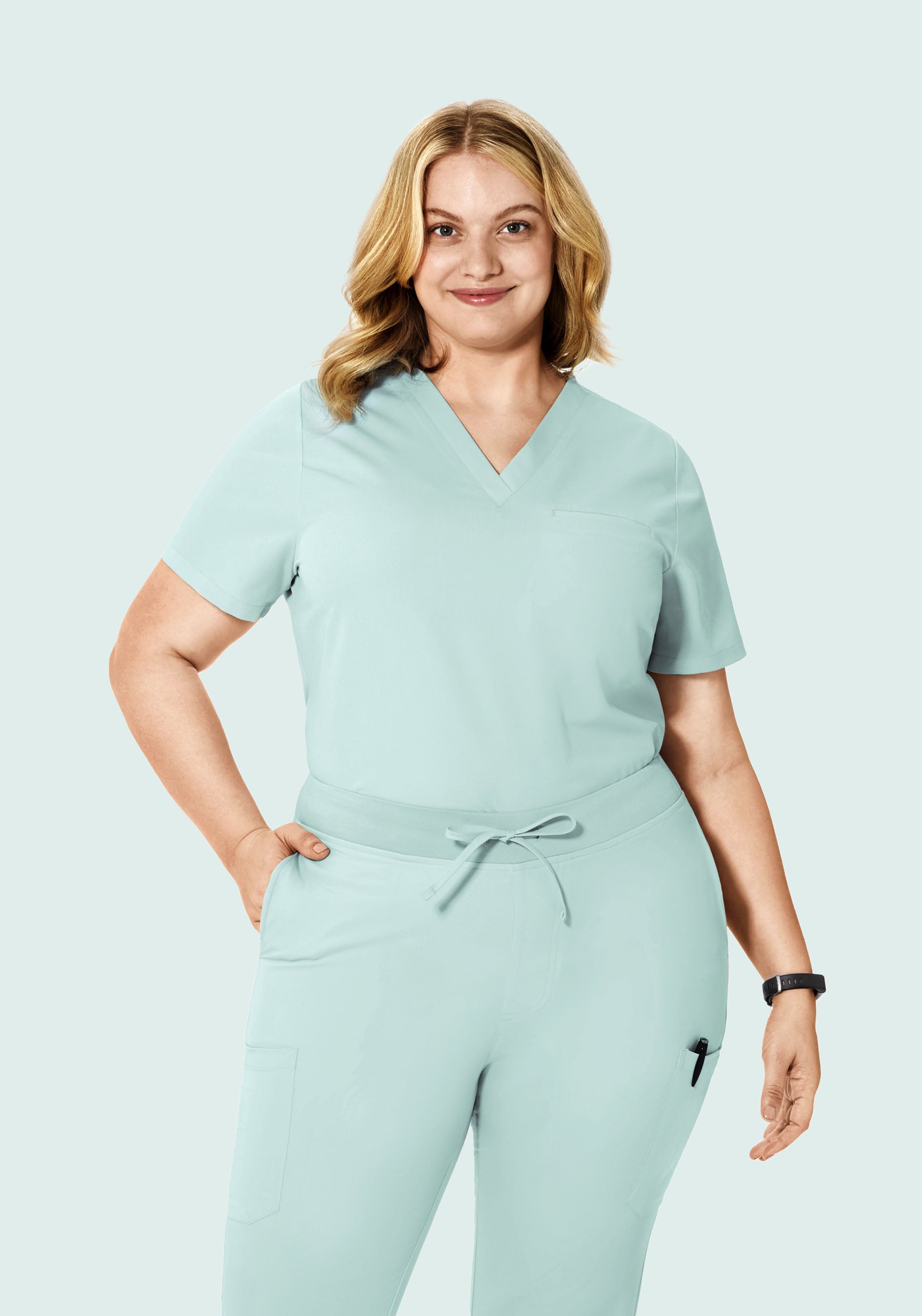 One Pocket Top Sterling Blue