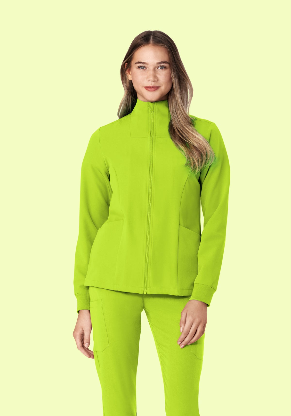 Women's Modern Scrub Jacket Apple Green
