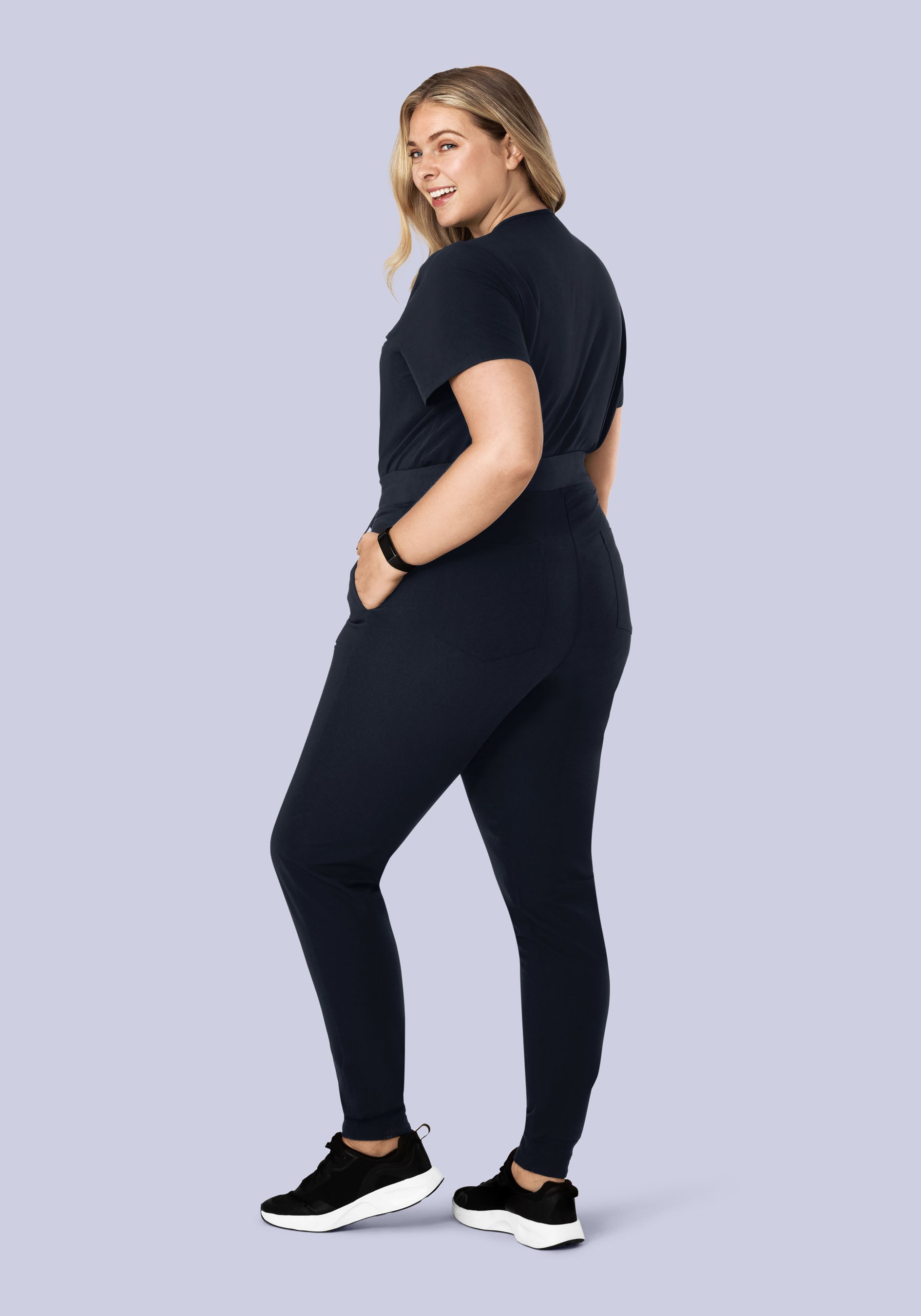 High Waisted Joggers Midnight Navy