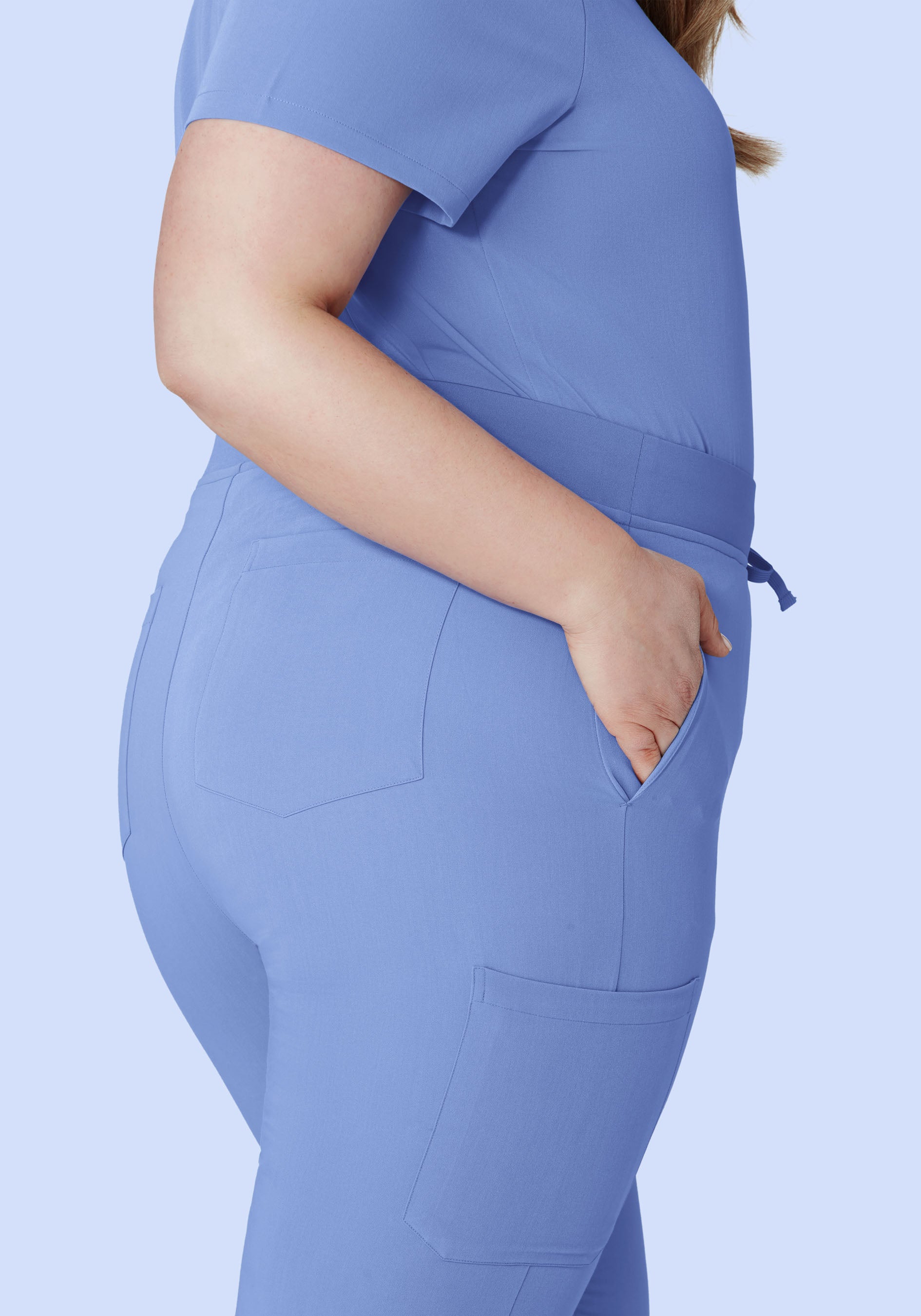 High Waisted Joggers Coastline Blue