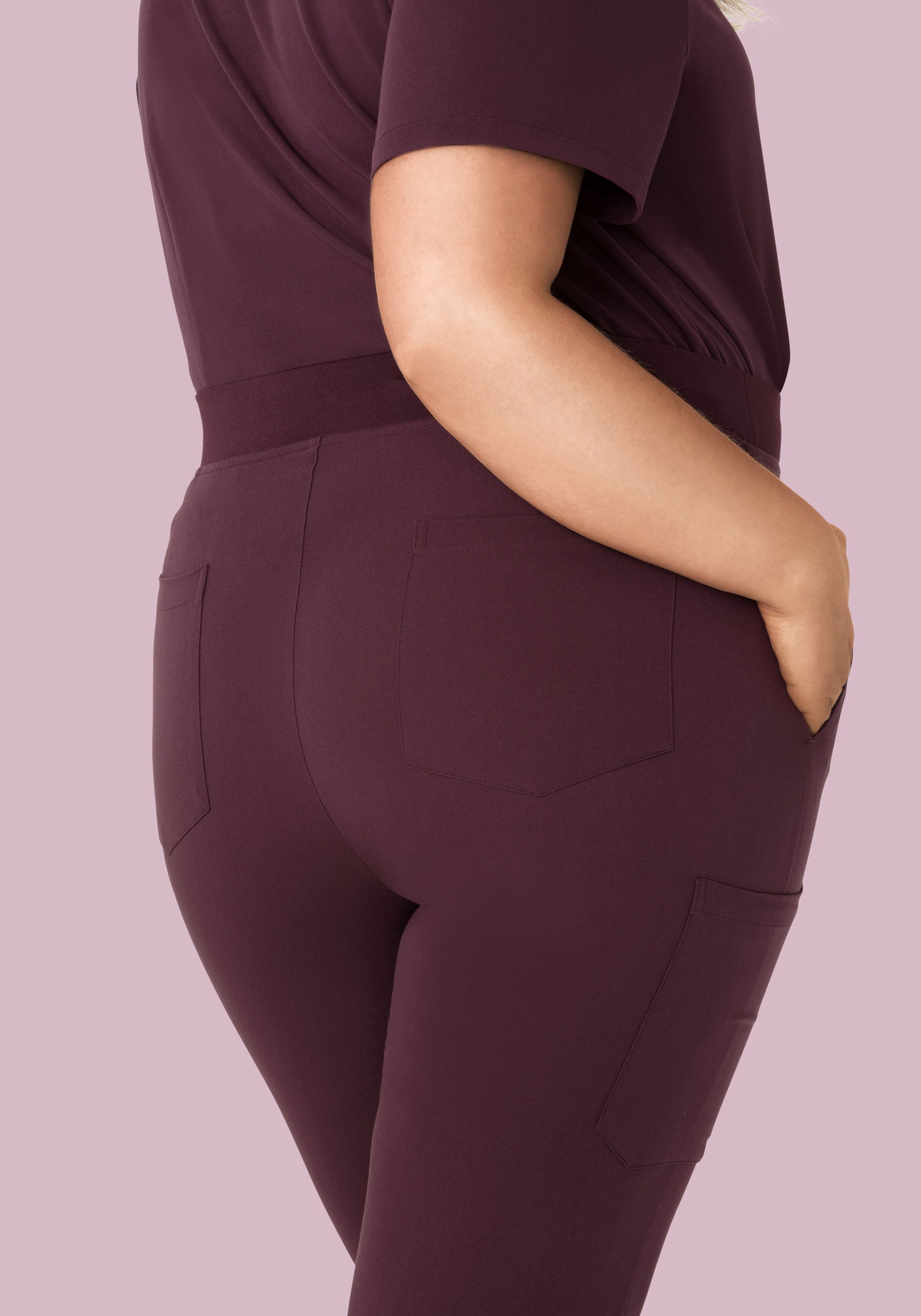 High Waisted Joggers Merlot