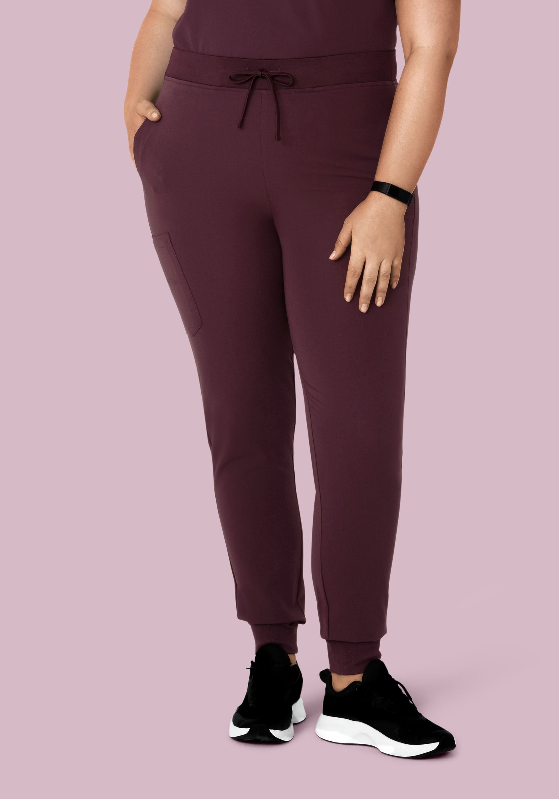 High Waisted Joggers Merlot