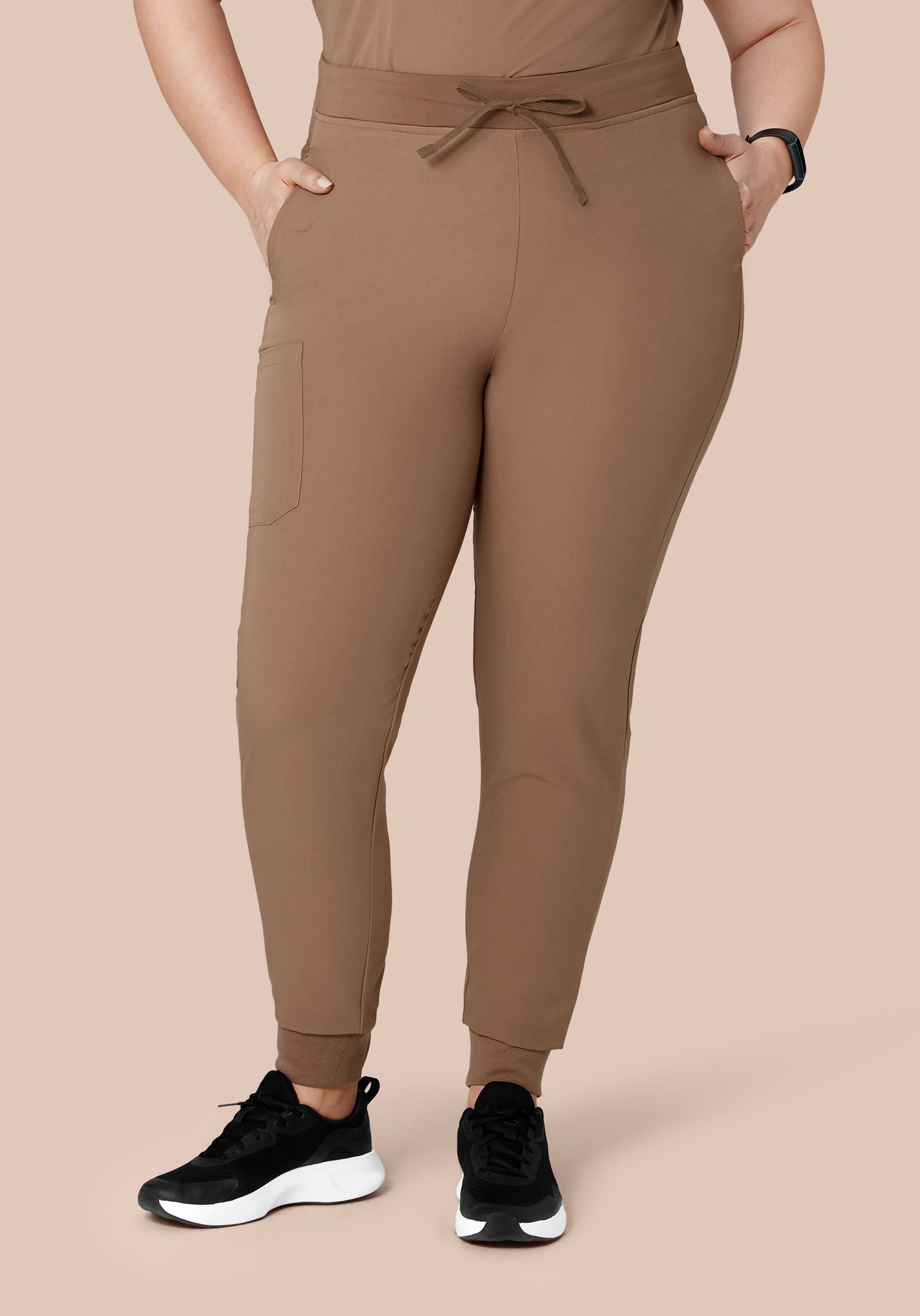 High Waisted Joggers Mocha