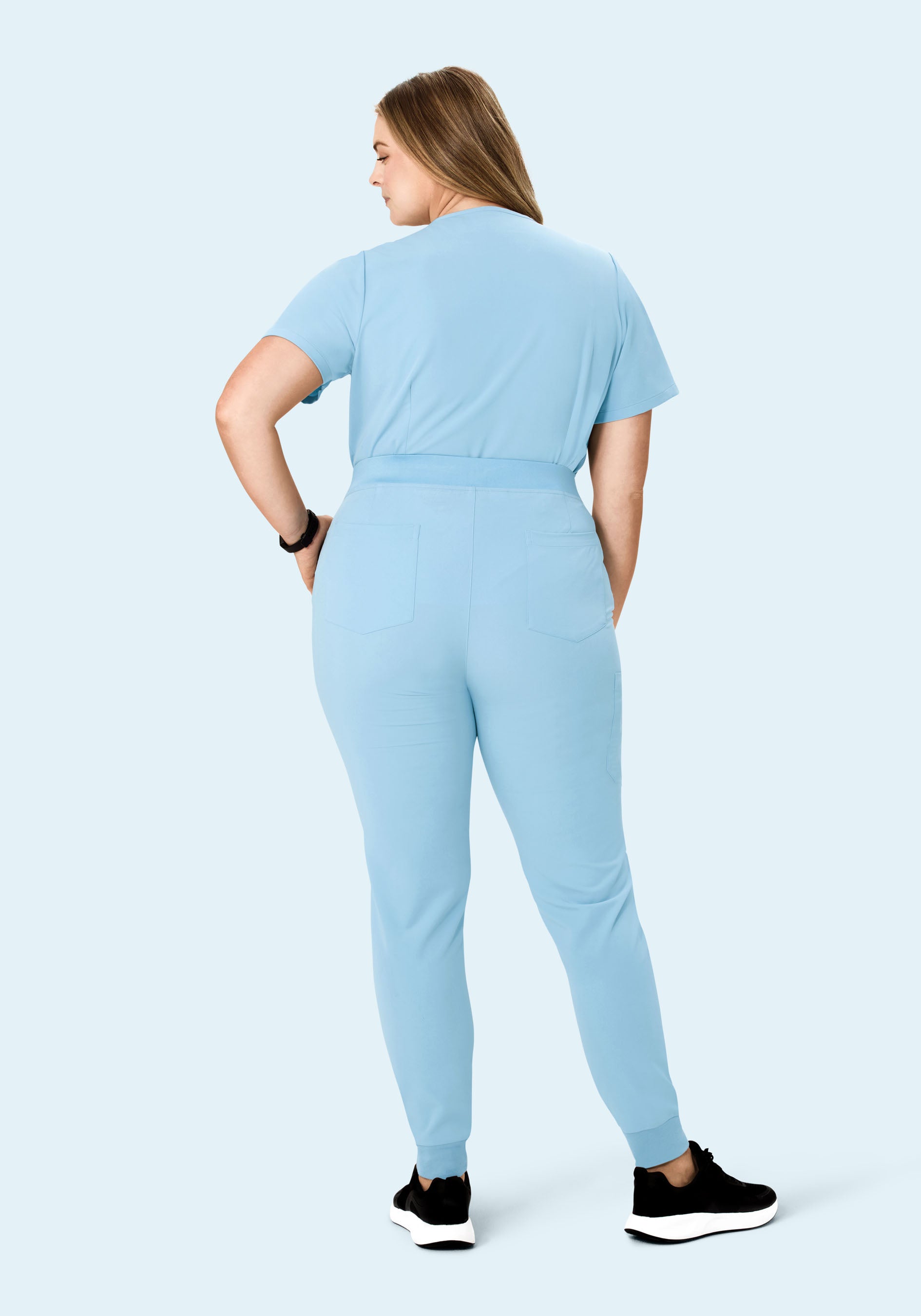 High Waisted Joggers Nordic Blue