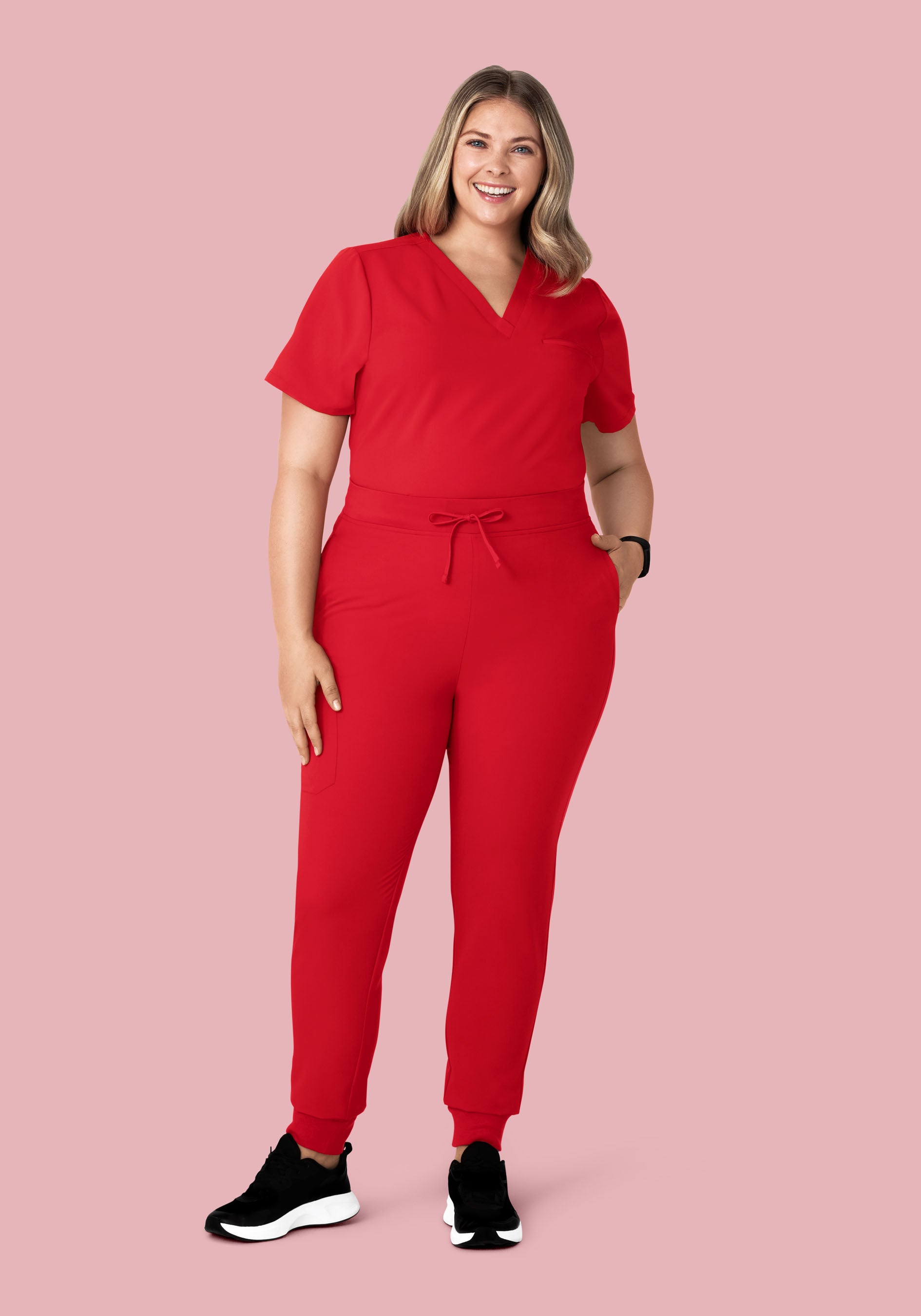 High Waisted Joggers Poppy Red
