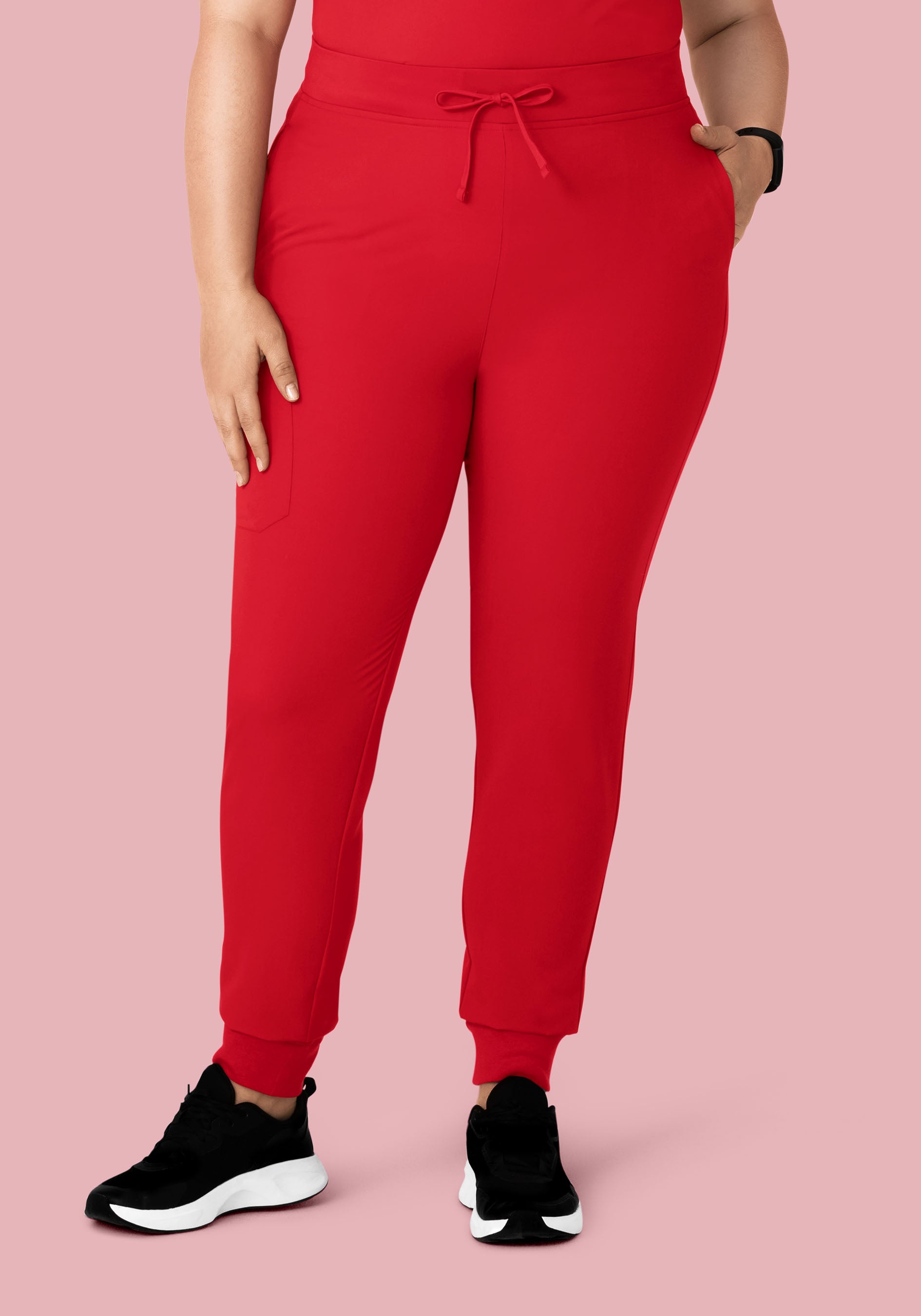 High Waisted Joggers Poppy Red