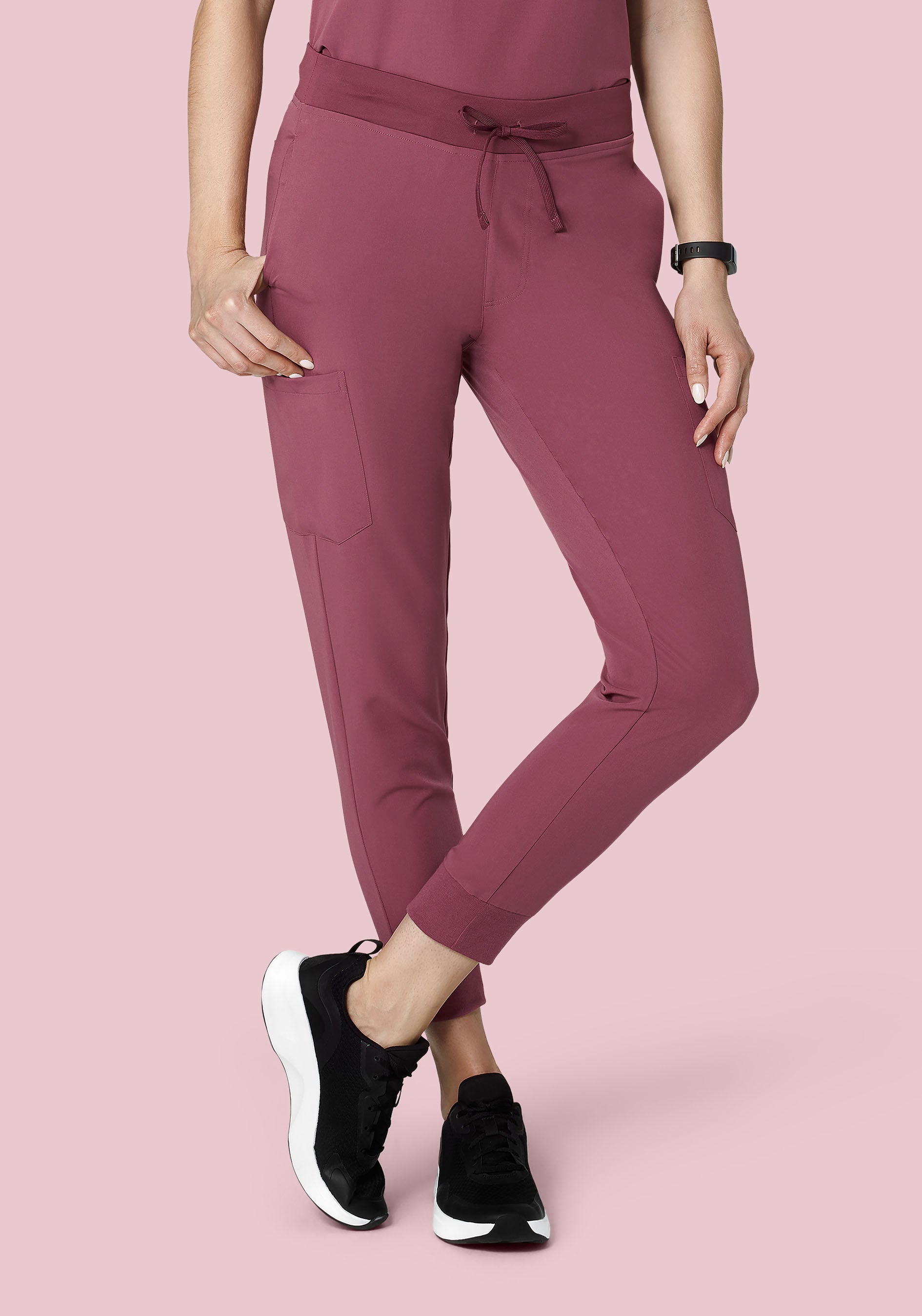 9 Pocket Joggers Deep Mauve