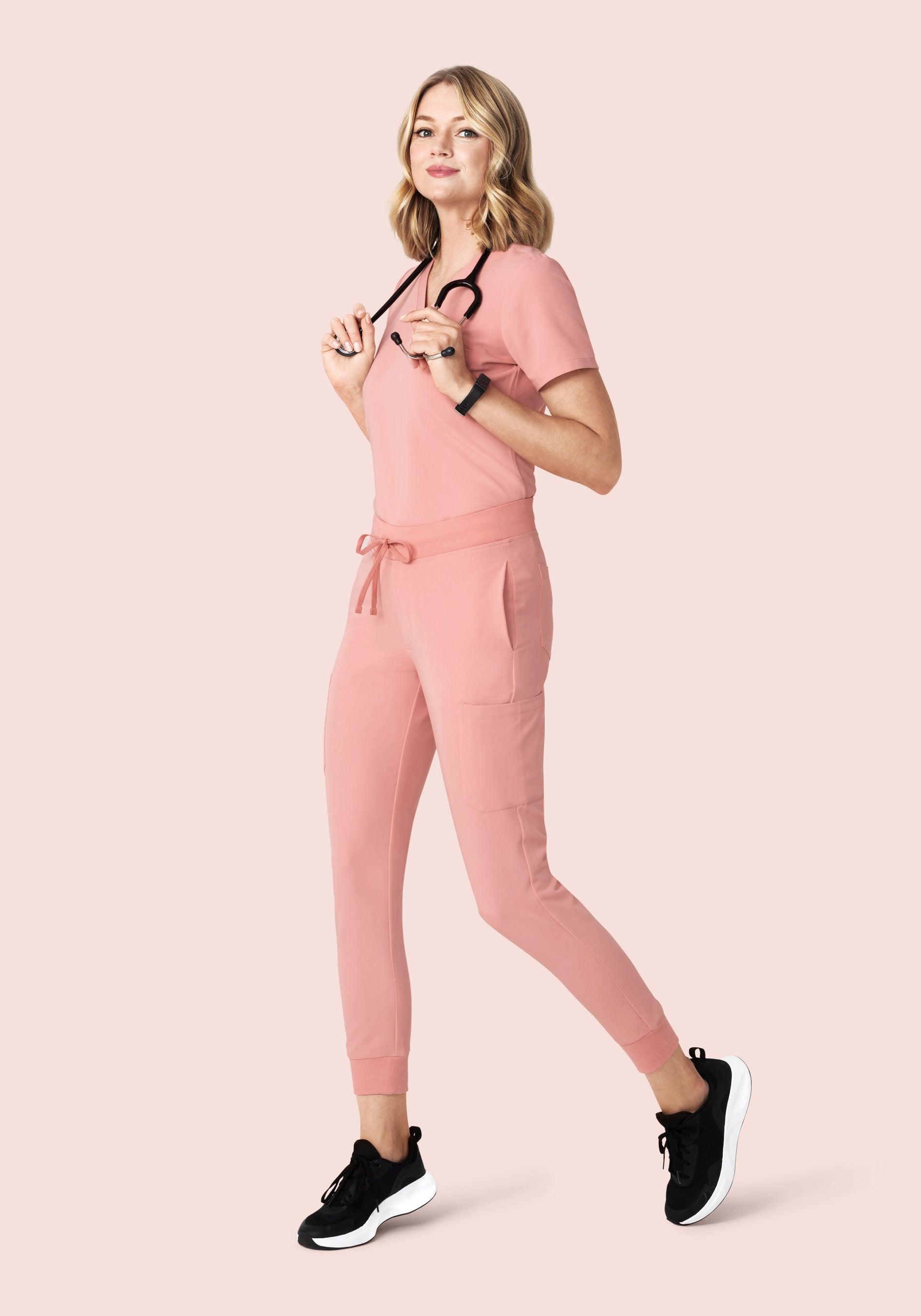 9 Pocket Joggers Dusty Pink
