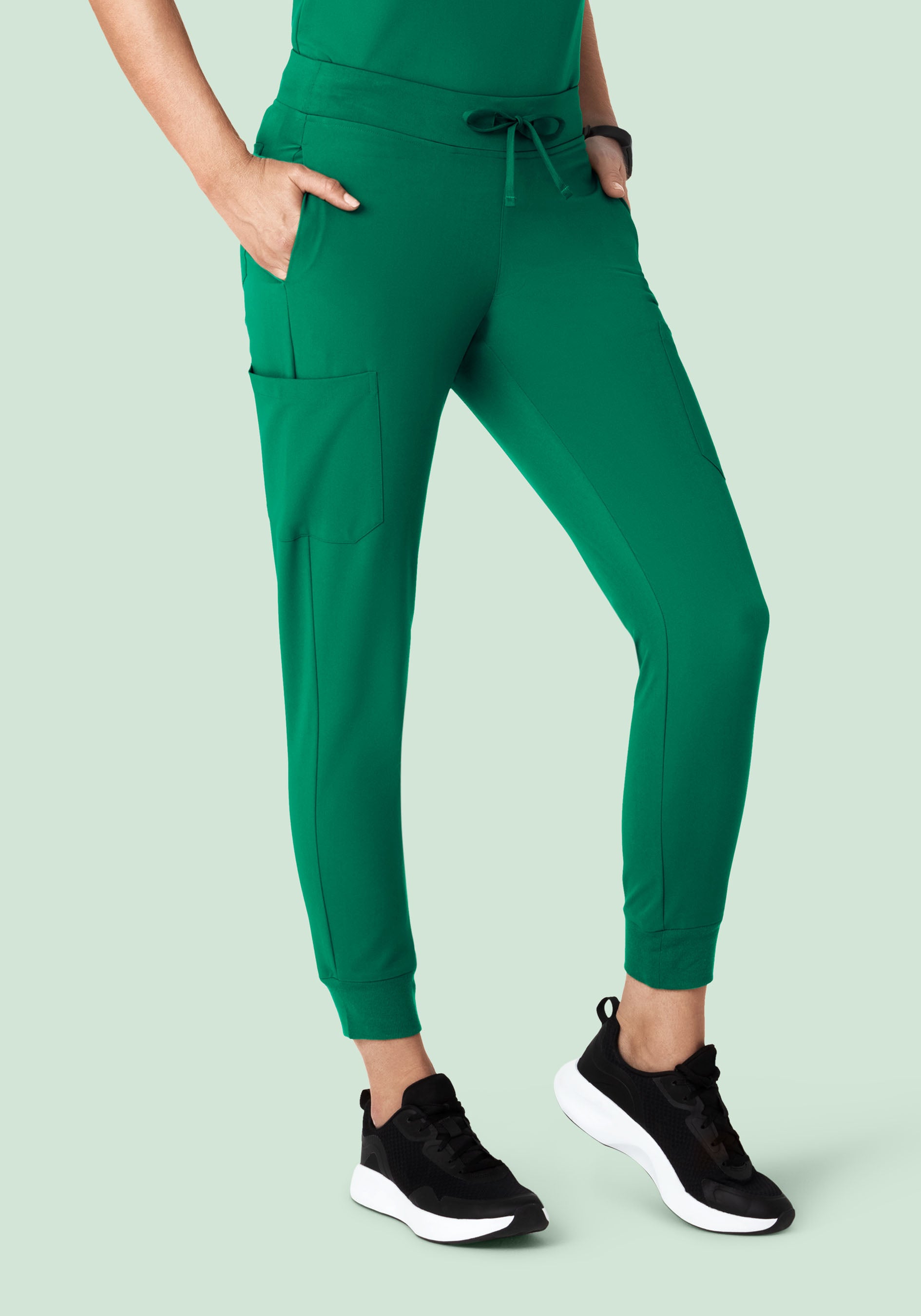 9 Pocket Joggers Envy Green