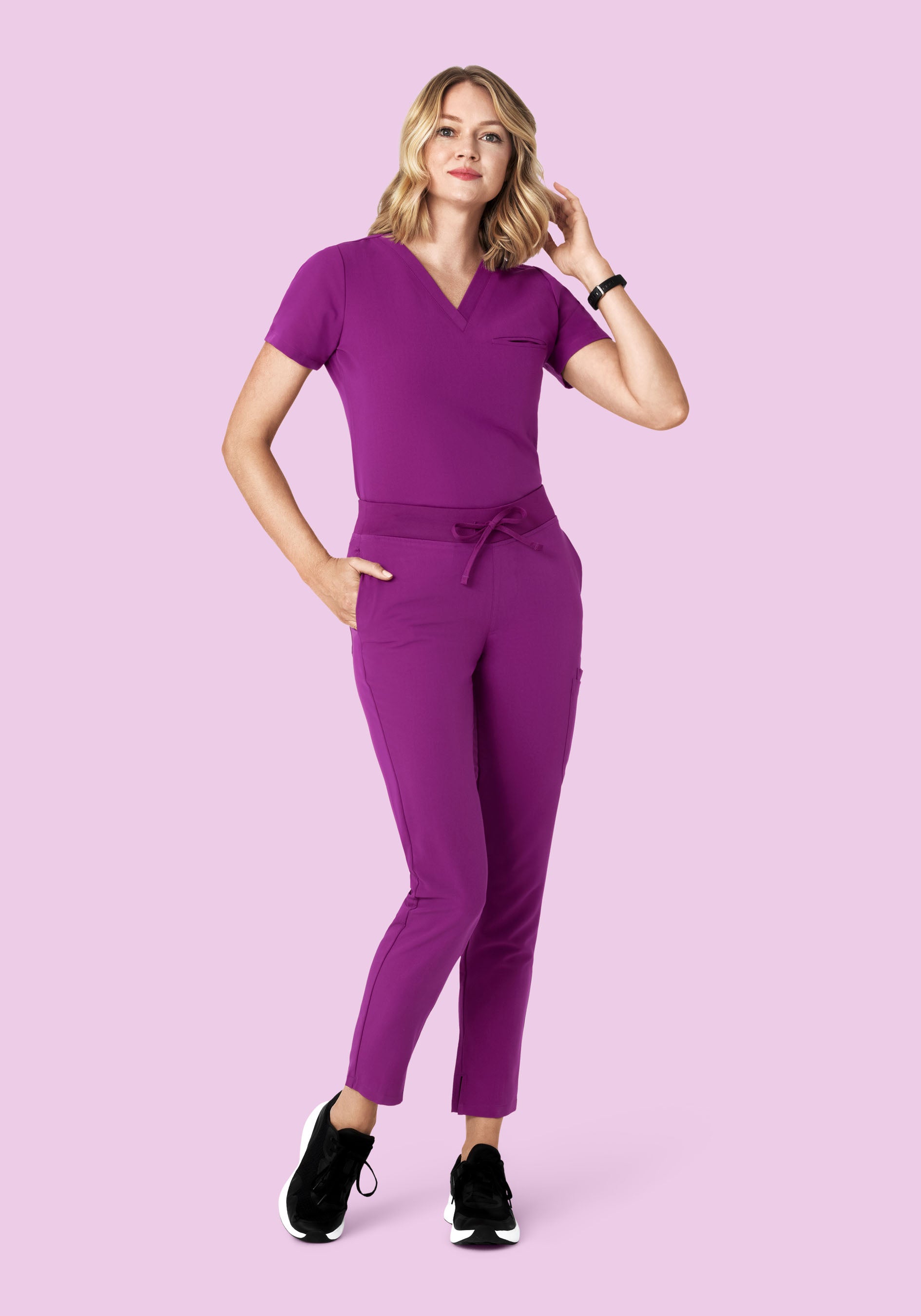 6 Pocket Slim Pants Dark Orchid