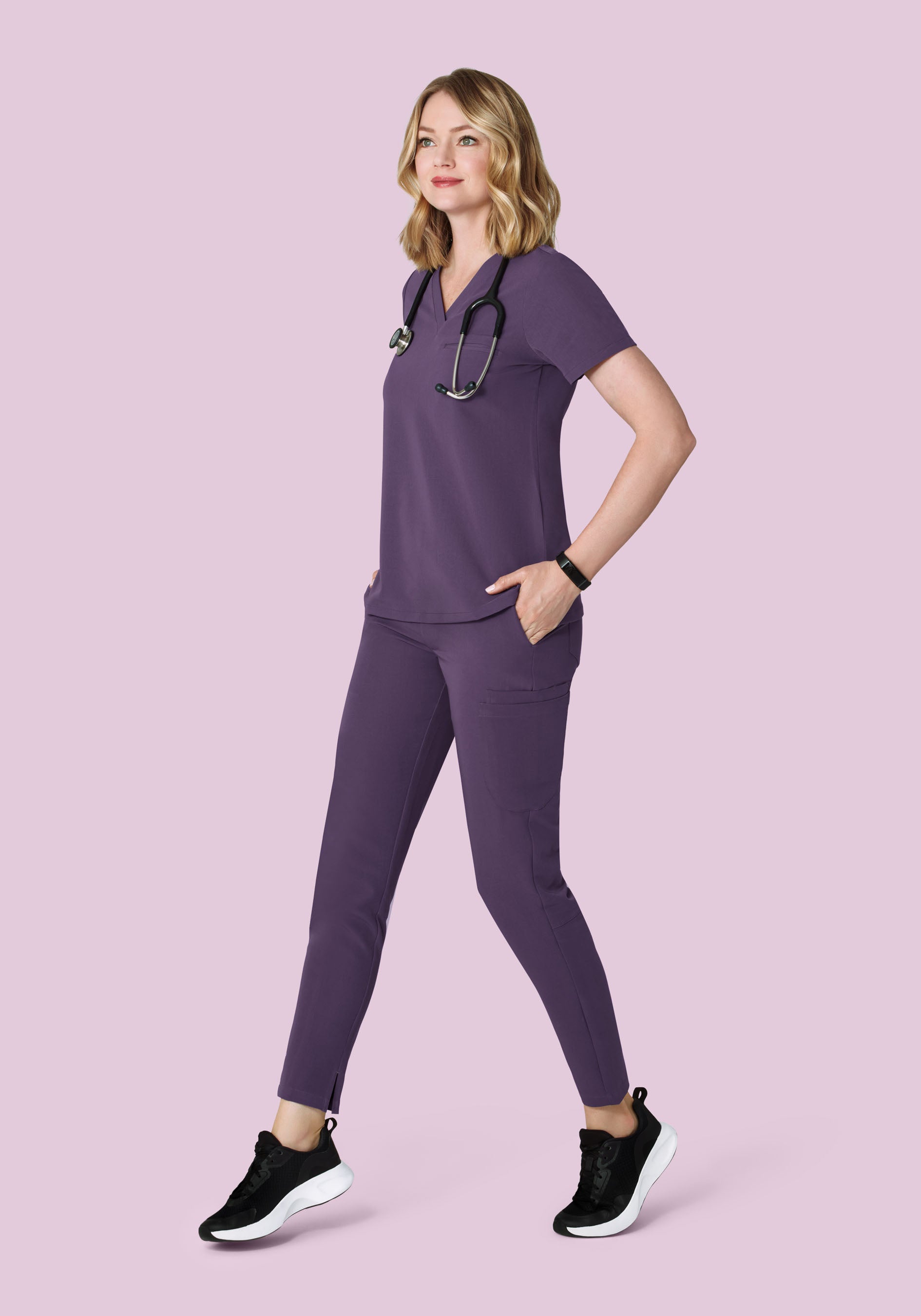 6 Pocket Slim Pants Deep Dewberry