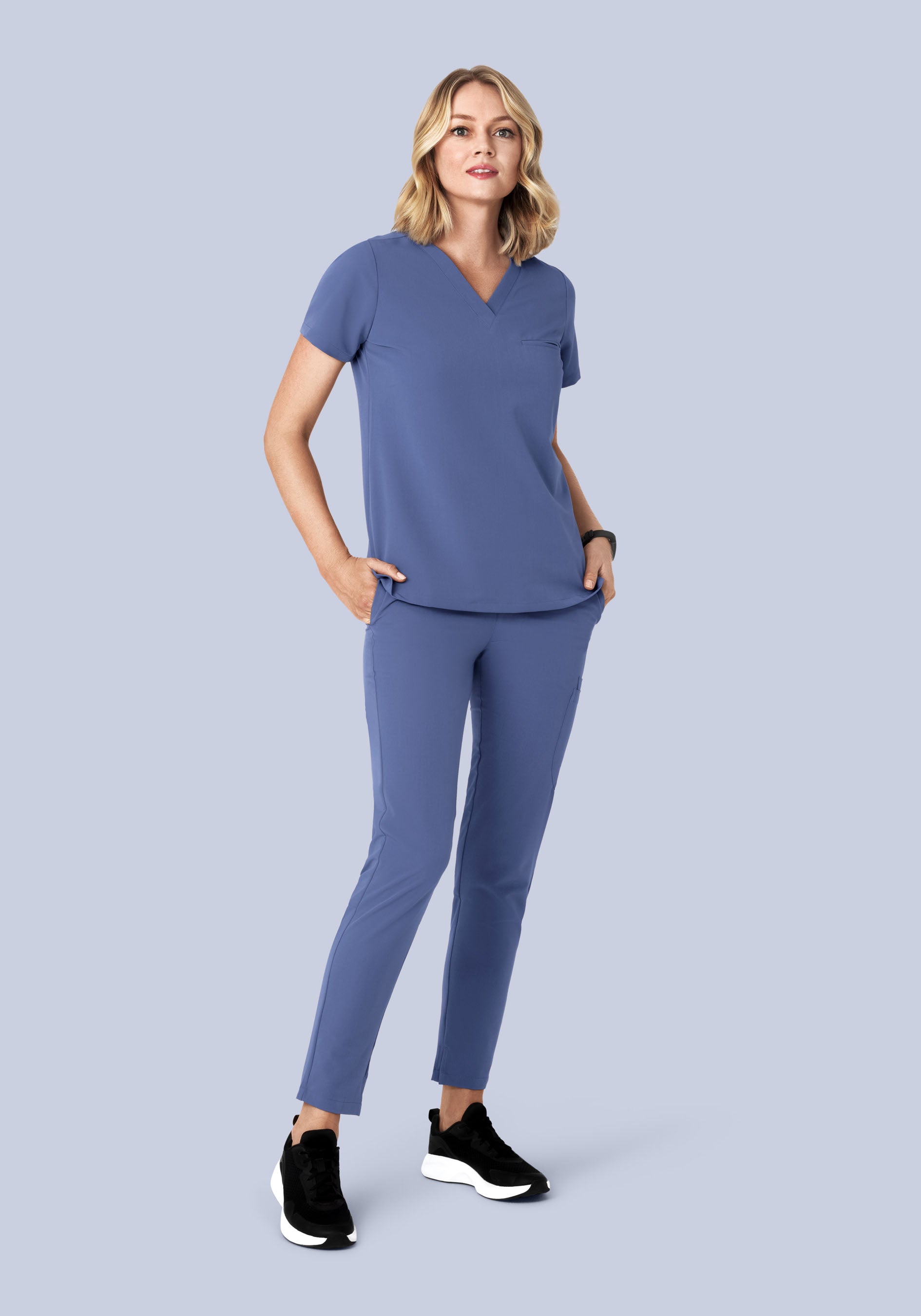 6 Pocket Slim Pants Deep Periwinkle