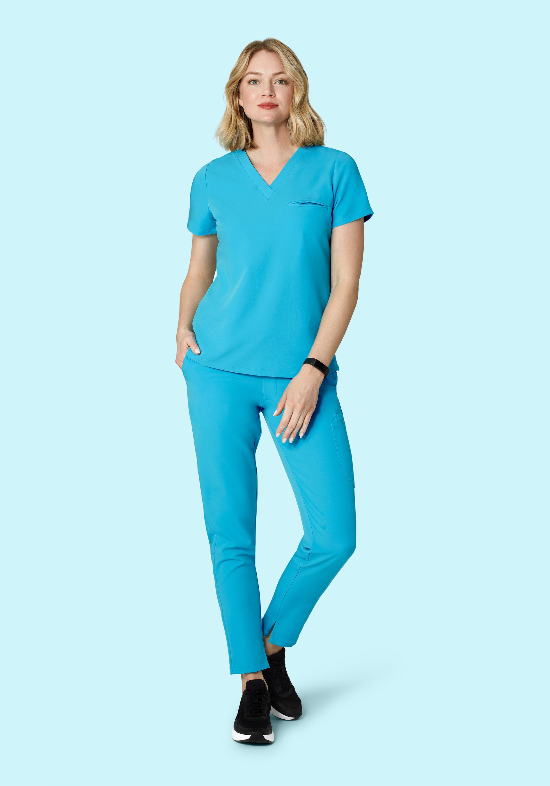 6 Pocket Slim Pants Pacific Blue