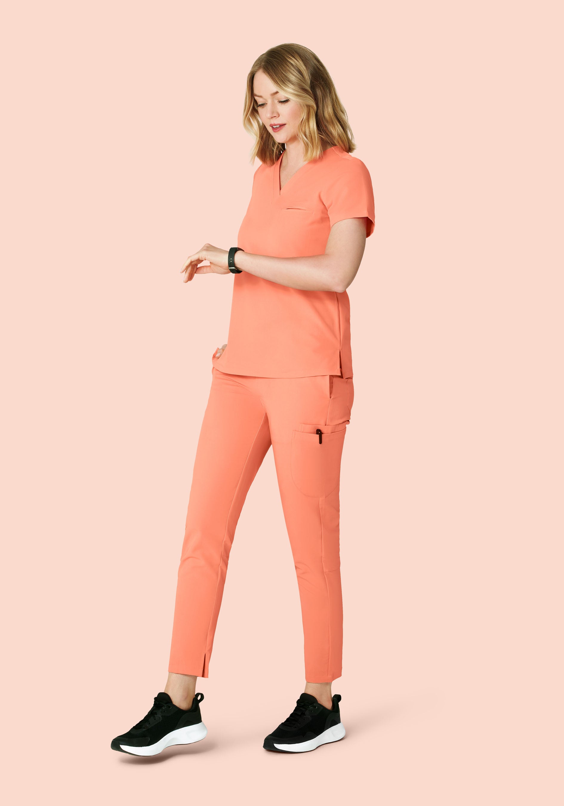 6 Pocket Slim Pants Peach