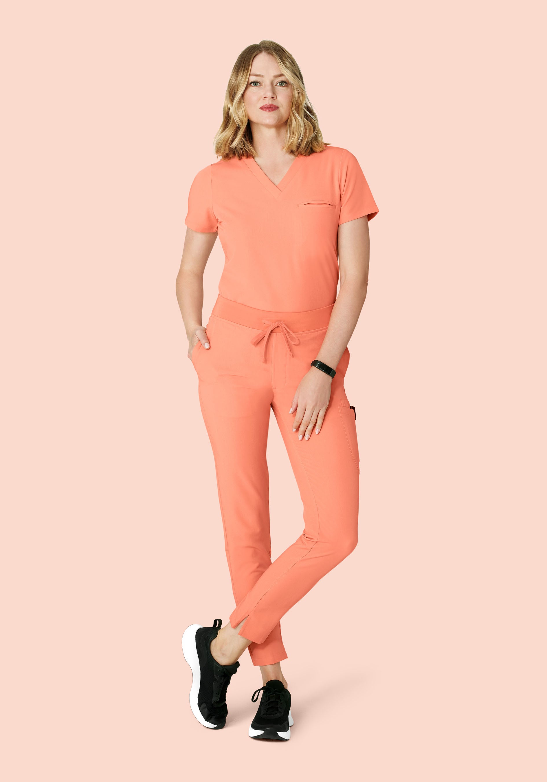 6 Pocket Slim Pants Peach