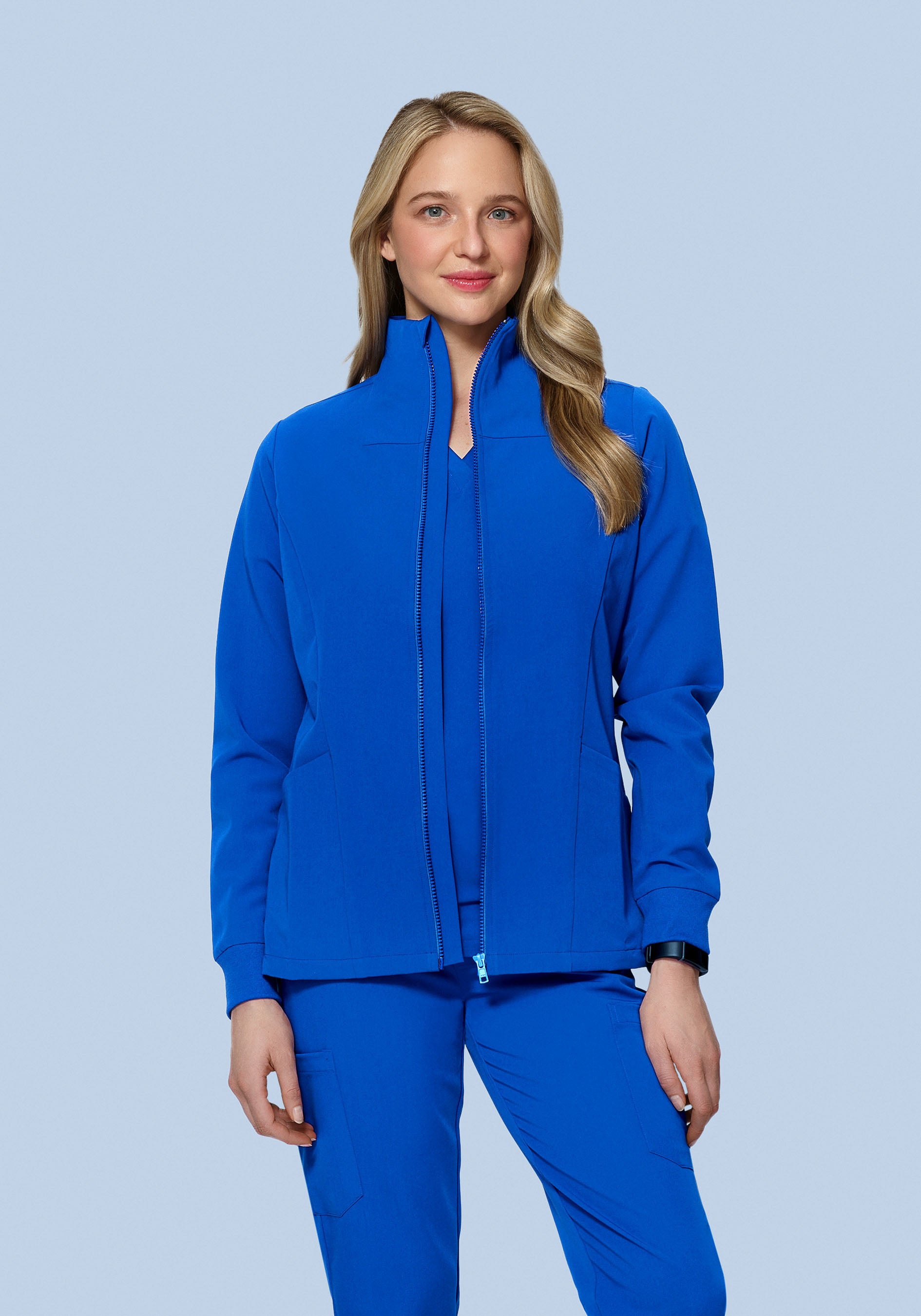 Scrub Sets Royal Blue Nursing Jacket Women's Modern Scrub Jacket
