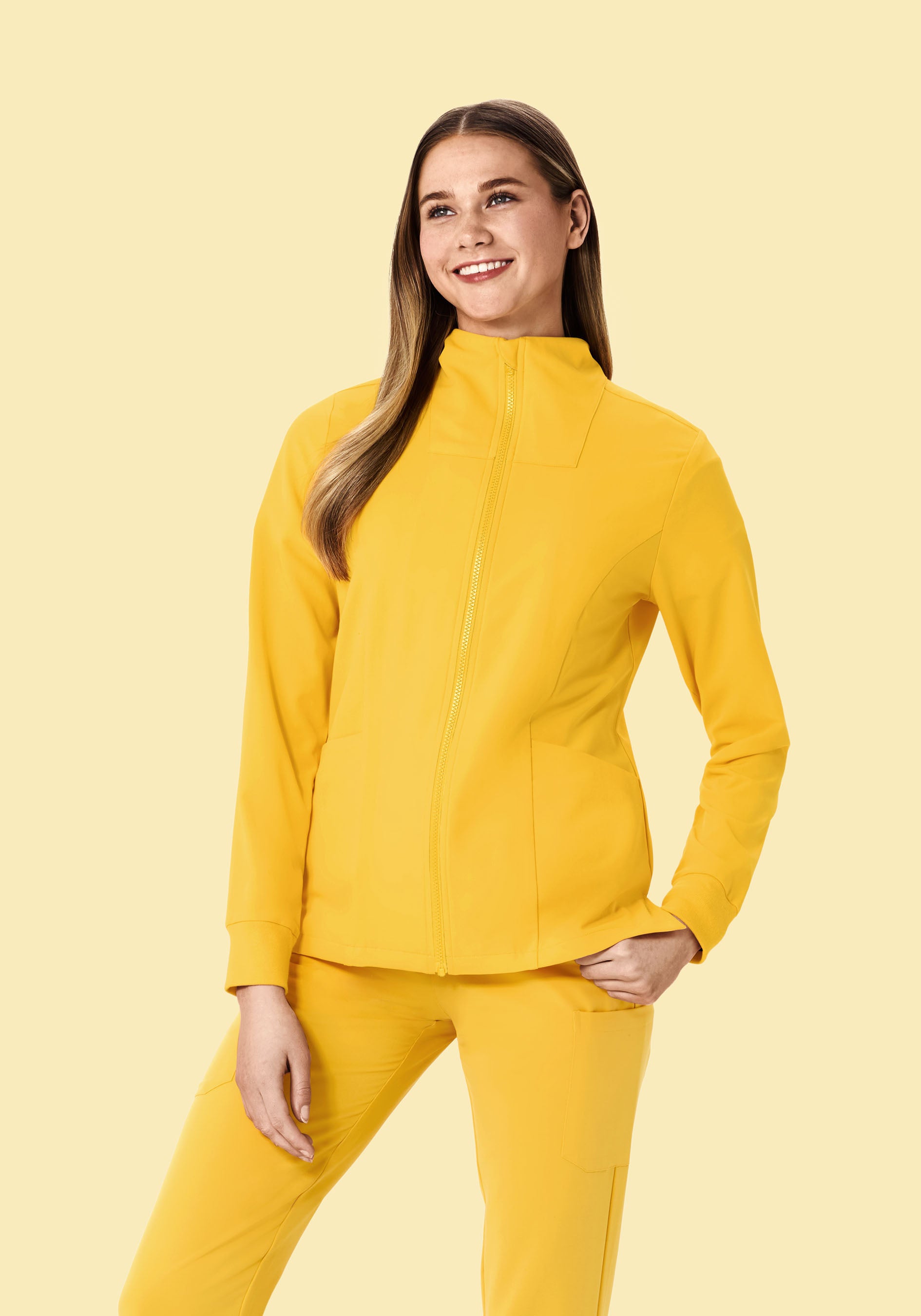Women's Modern Scrub Jacket Daffodil