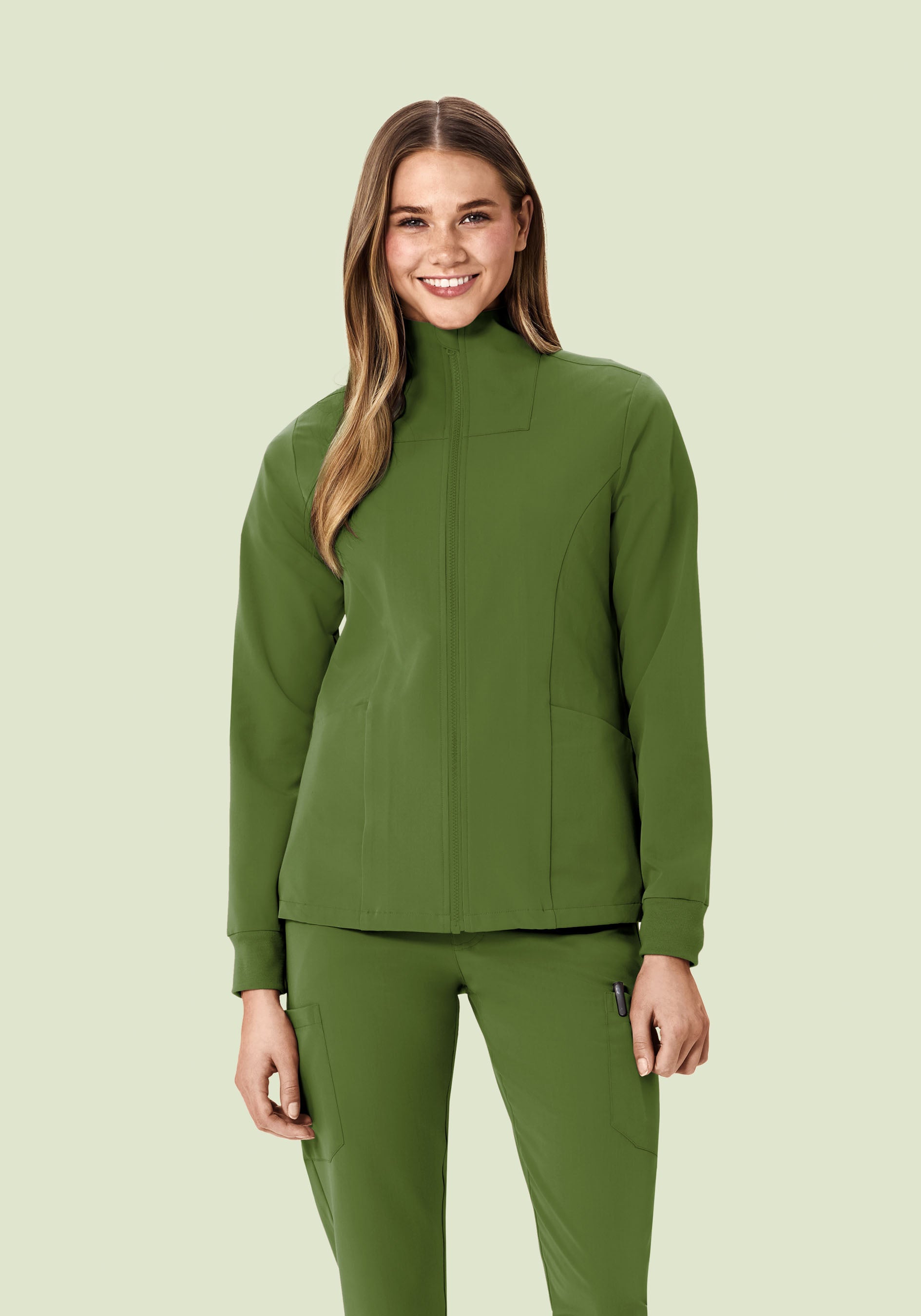 Women's Modern Scrub Jacket Moss