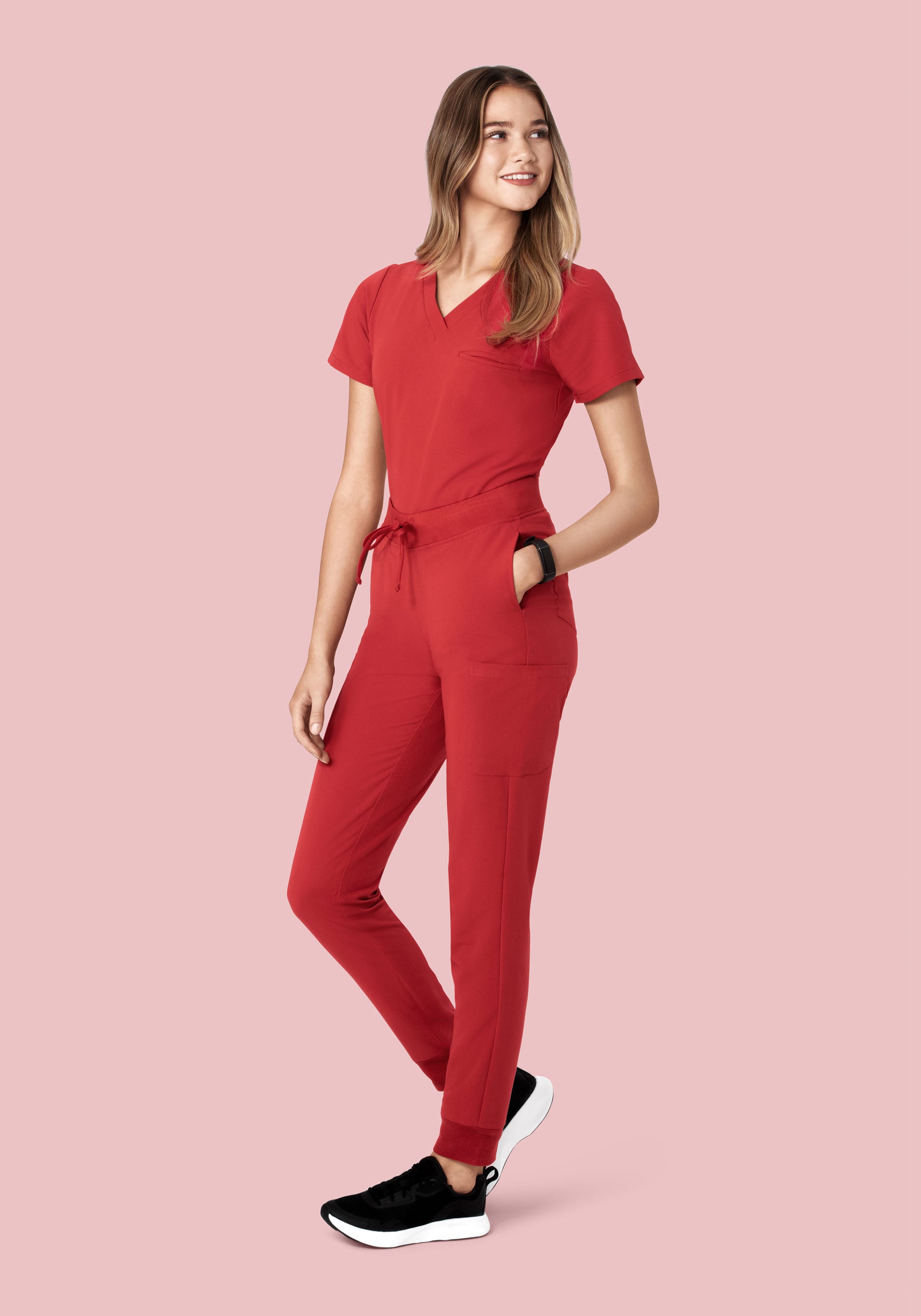 9 Pocket Joggers Cranberry