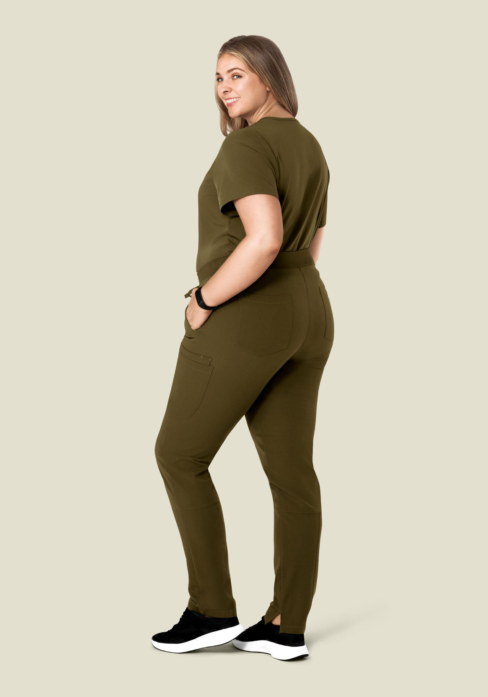 6 Pocket Slim Pants Manzanilla