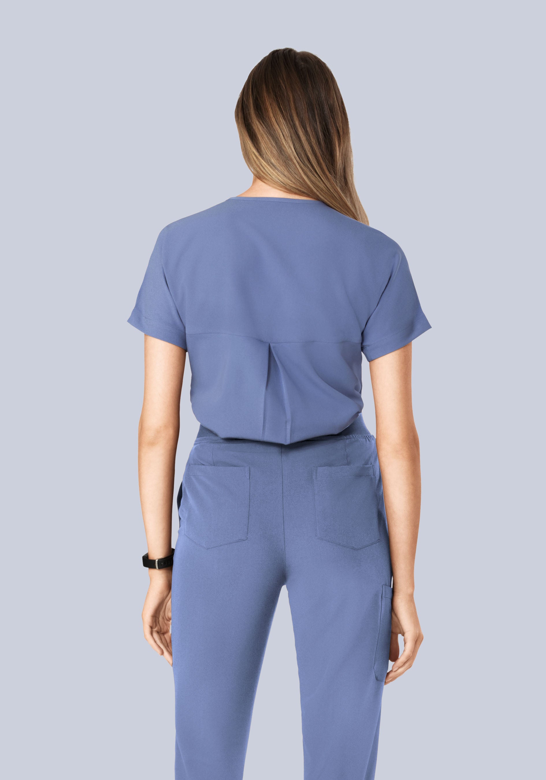 Oversized V Neck Top Periwinkle