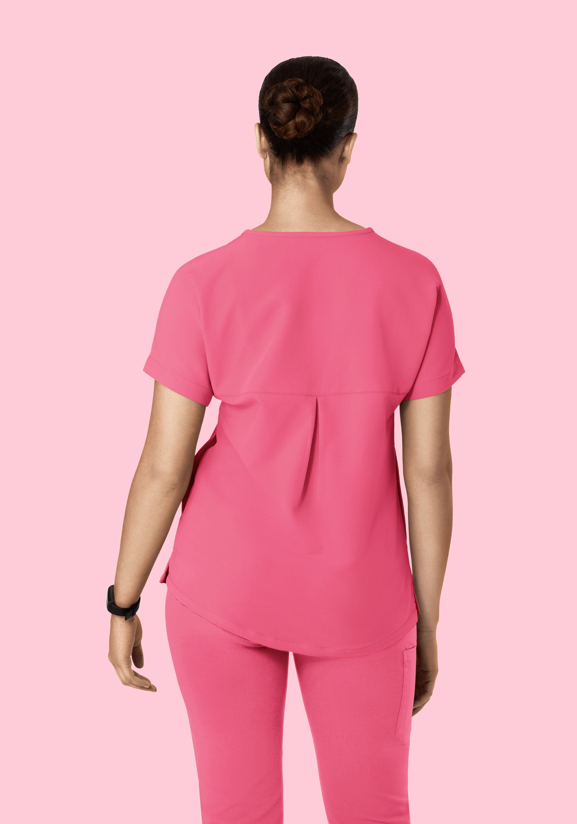 Oversized V Neck Top Bubblegum