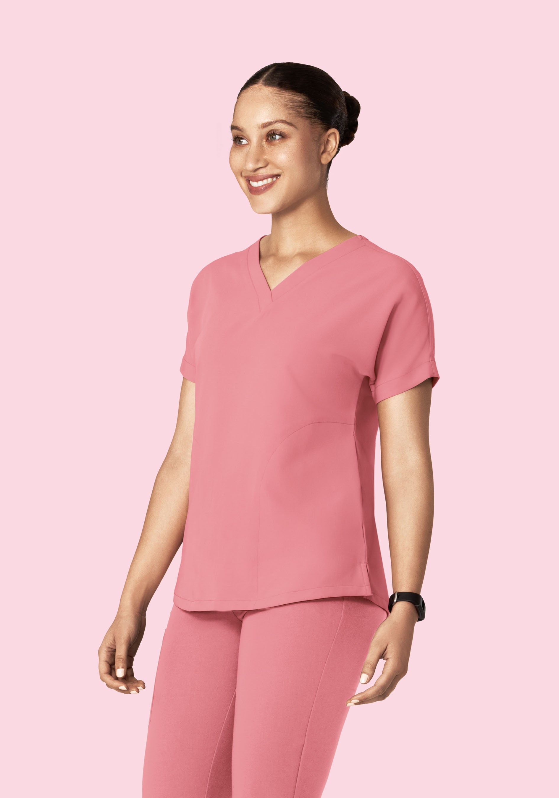 Oversized V Neck Top Peony