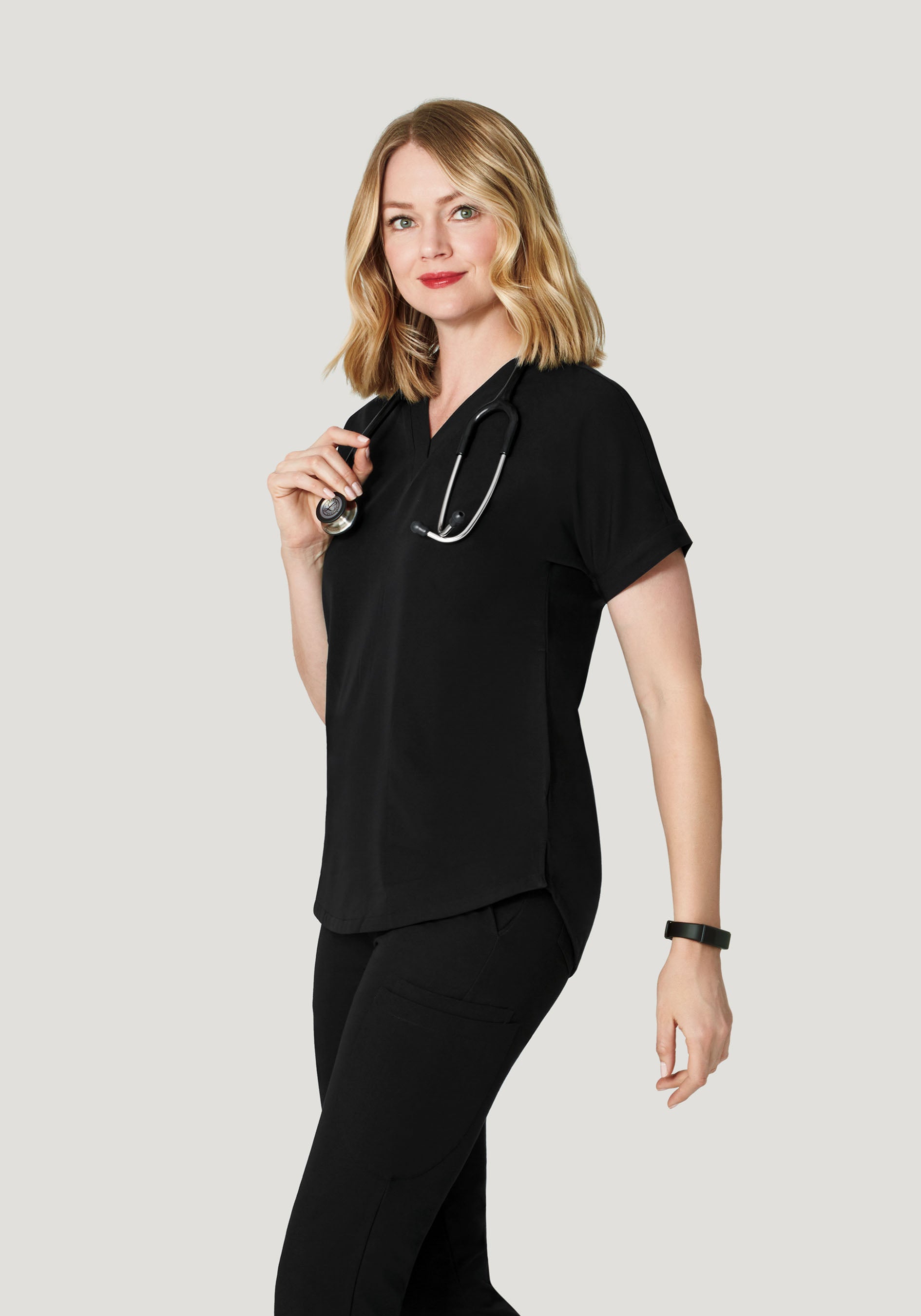 Oversized V Neck Top Black