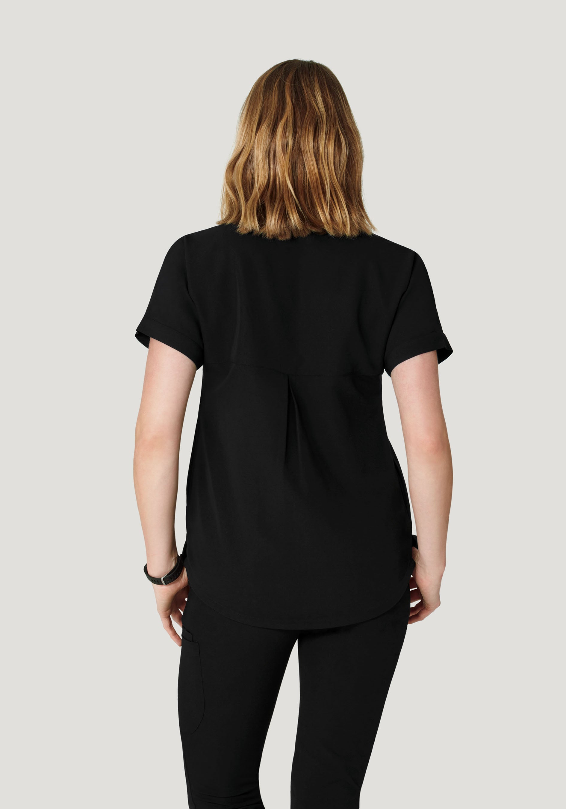 Oversized V Neck Top Black