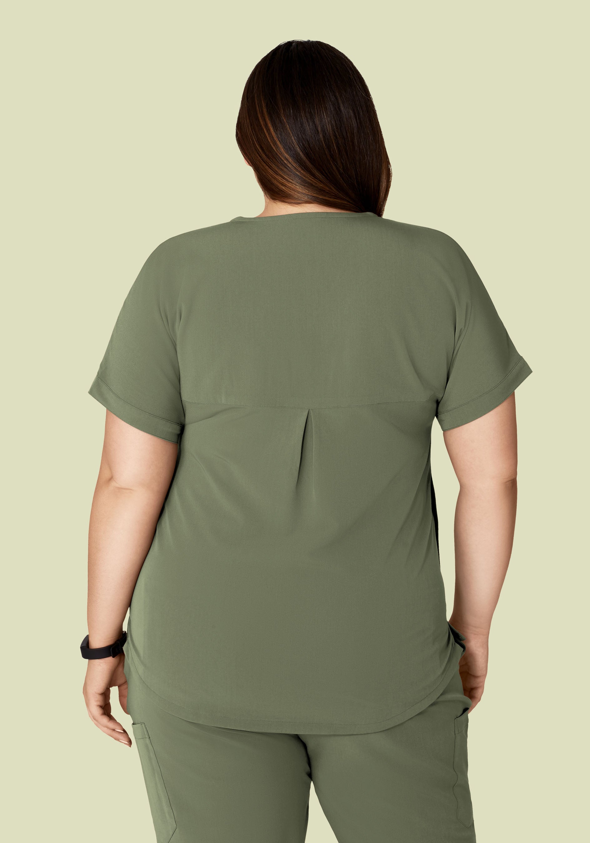 Oversized V Neck Top Sage