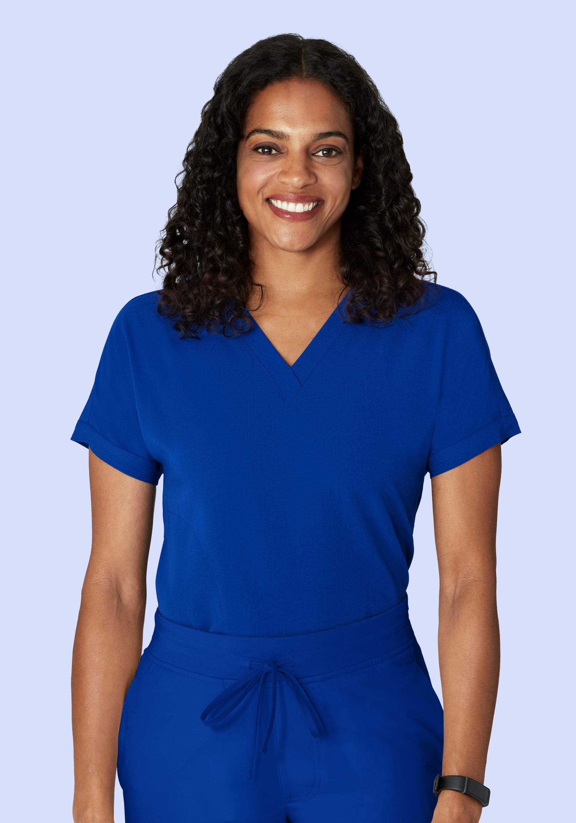 Oversized V Neck Top Galaxy Blue