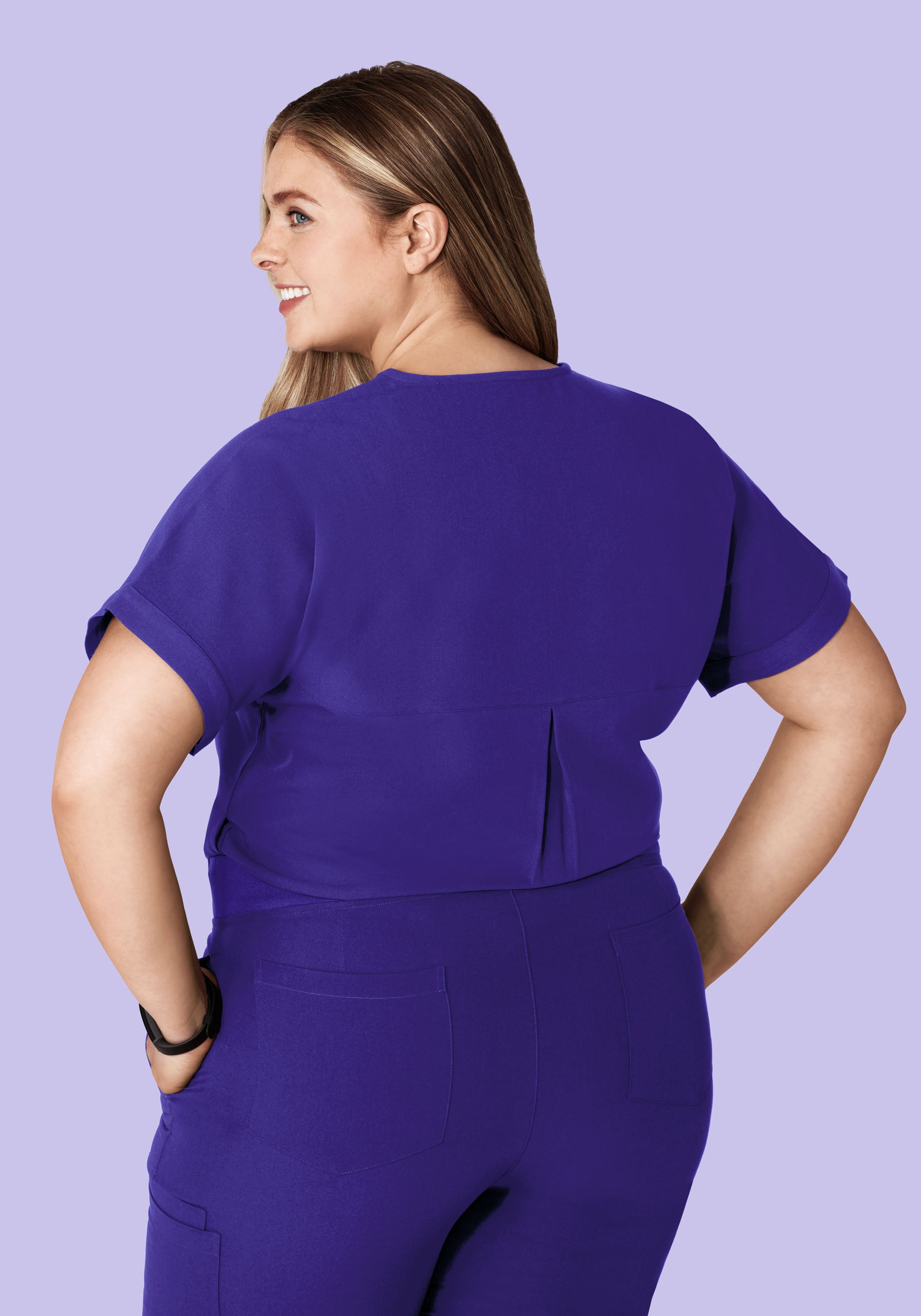 Oversized V Neck Top True Grape
