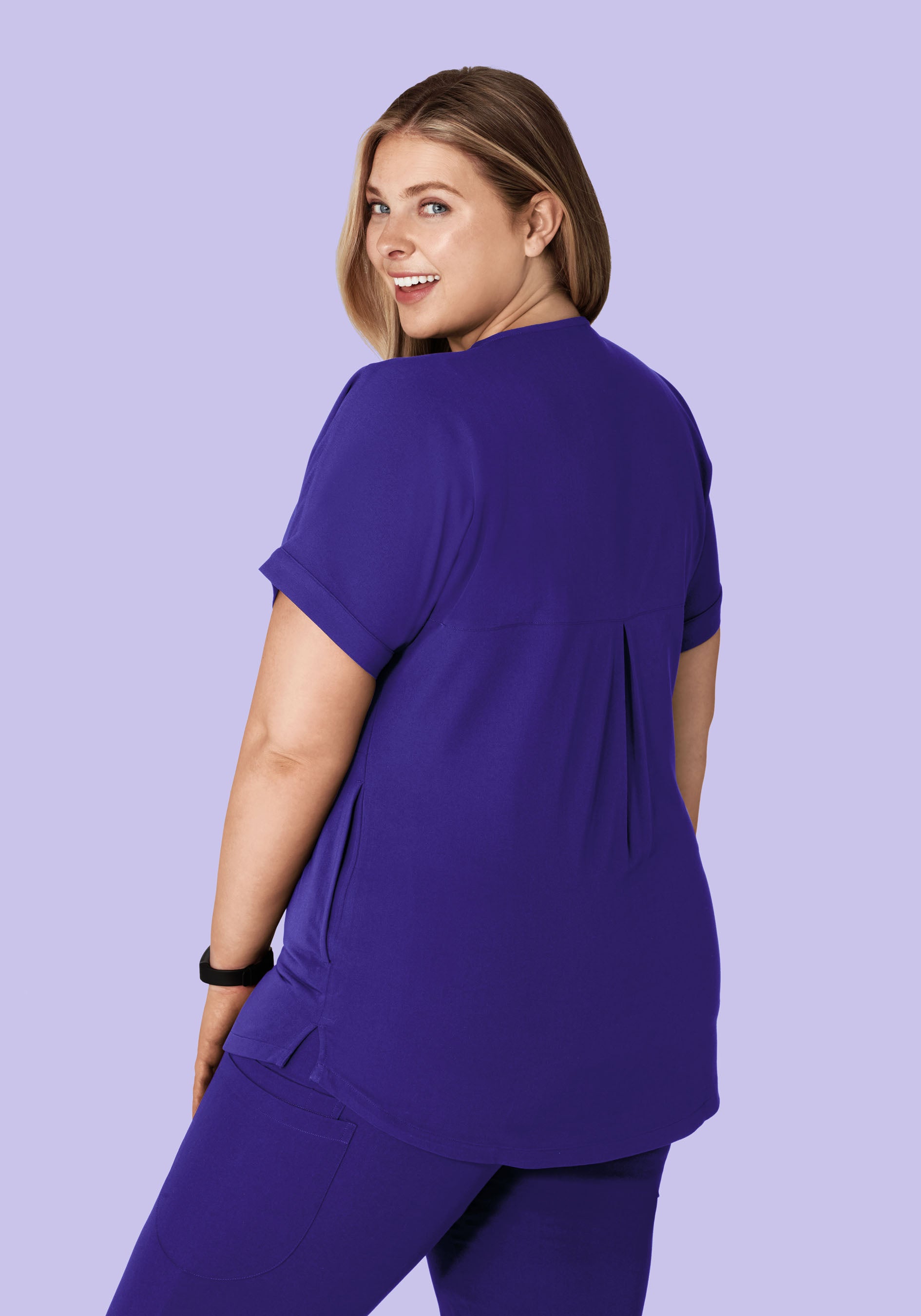 Oversized V Neck Top True Grape