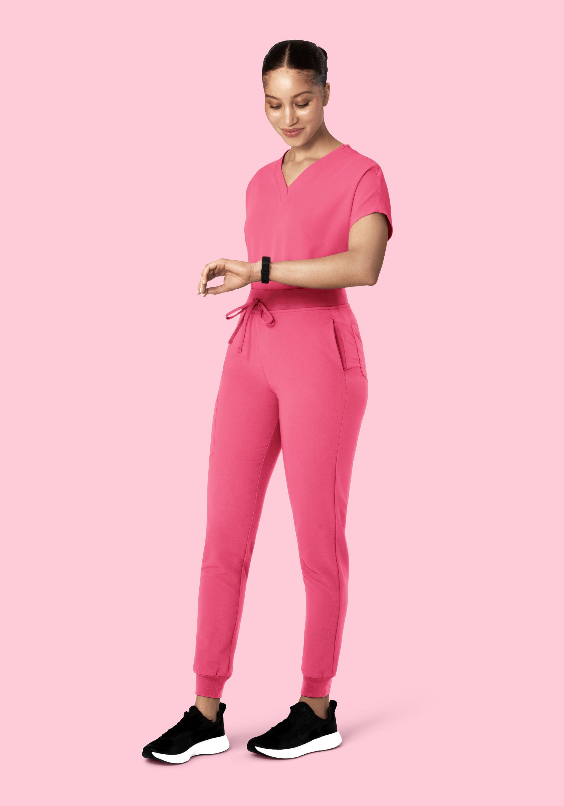 Oversized V Neck Top Bubblegum