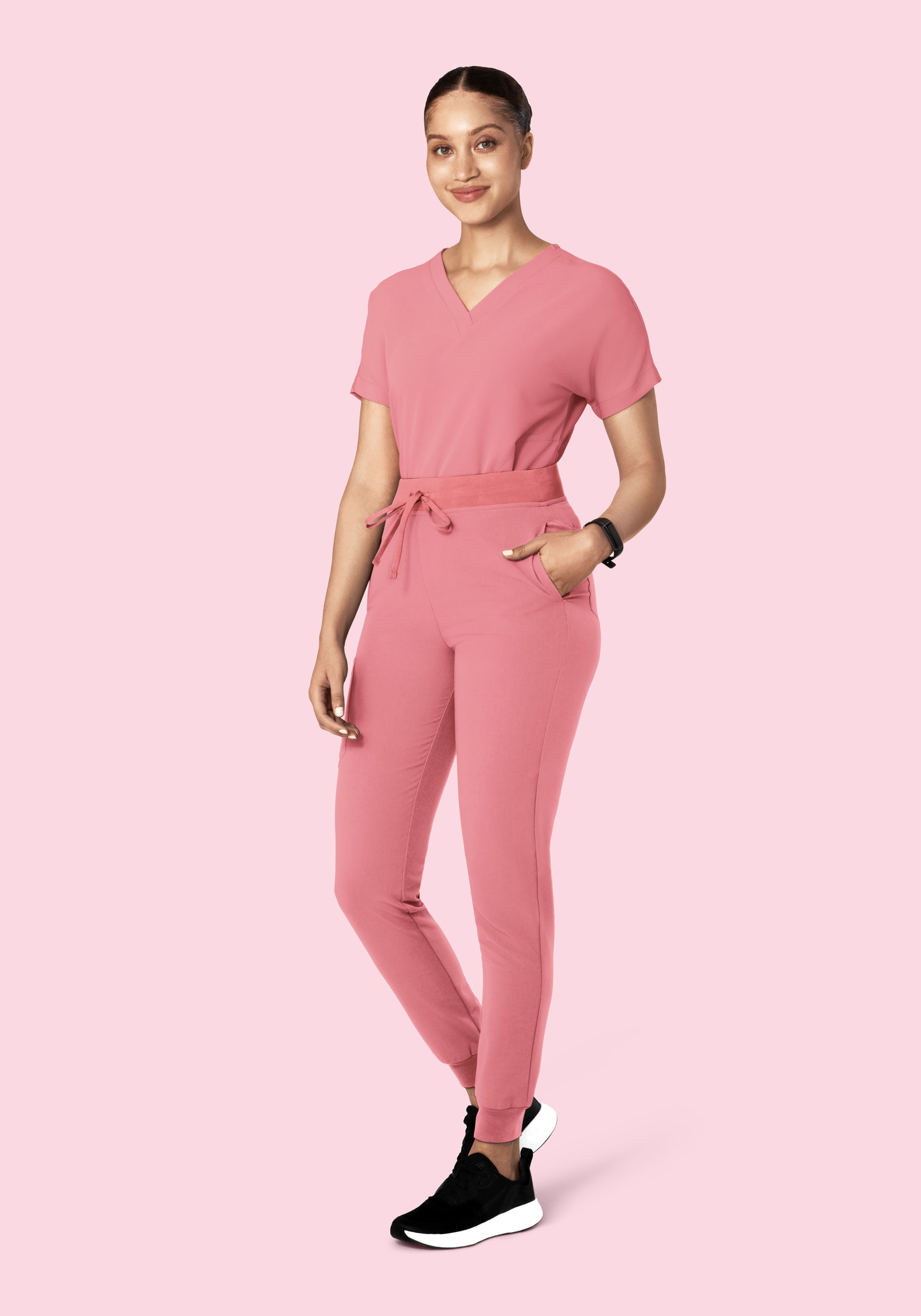 Oversized V Neck Top Peony