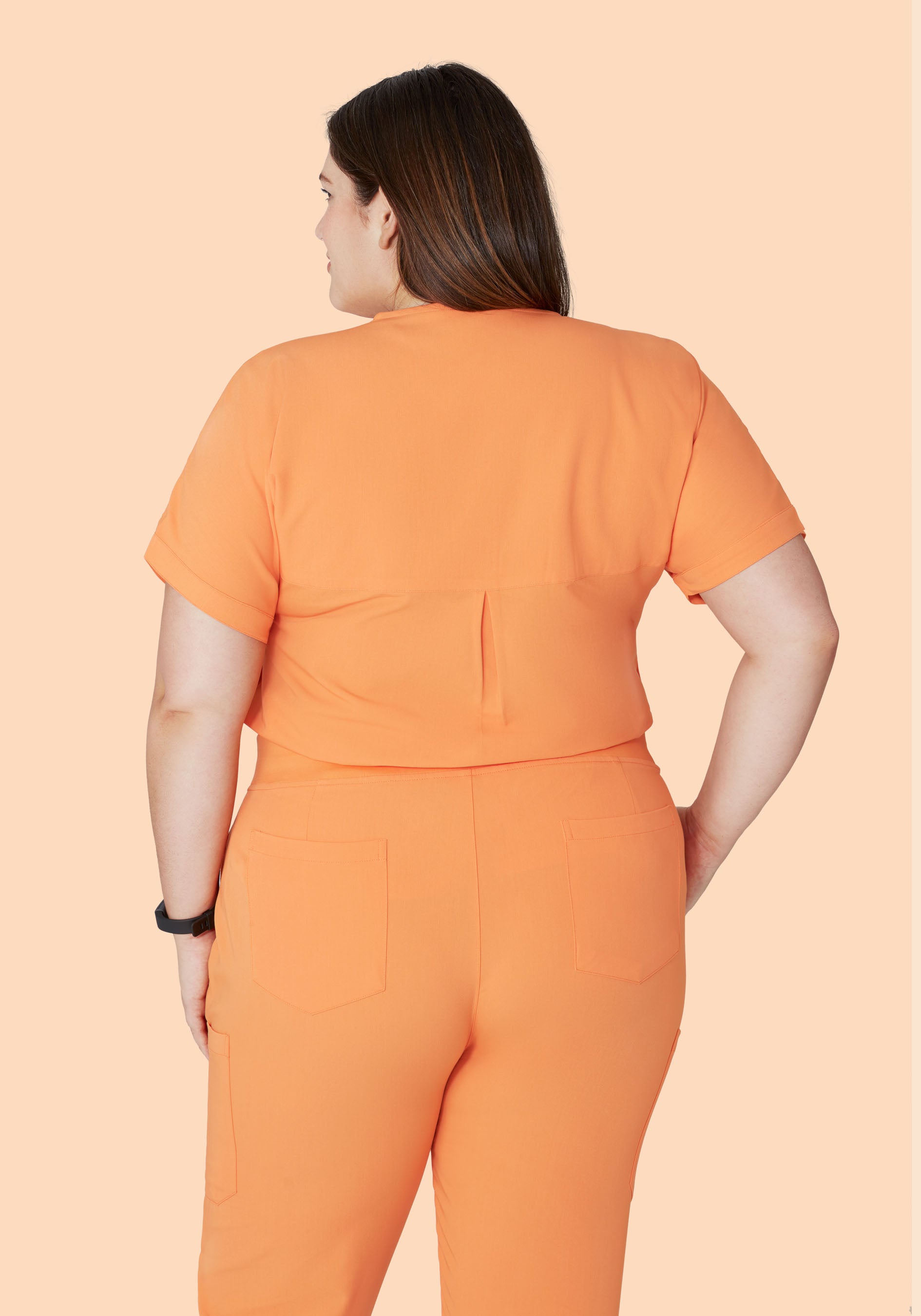 Oversized V Neck Top Cantaloupe