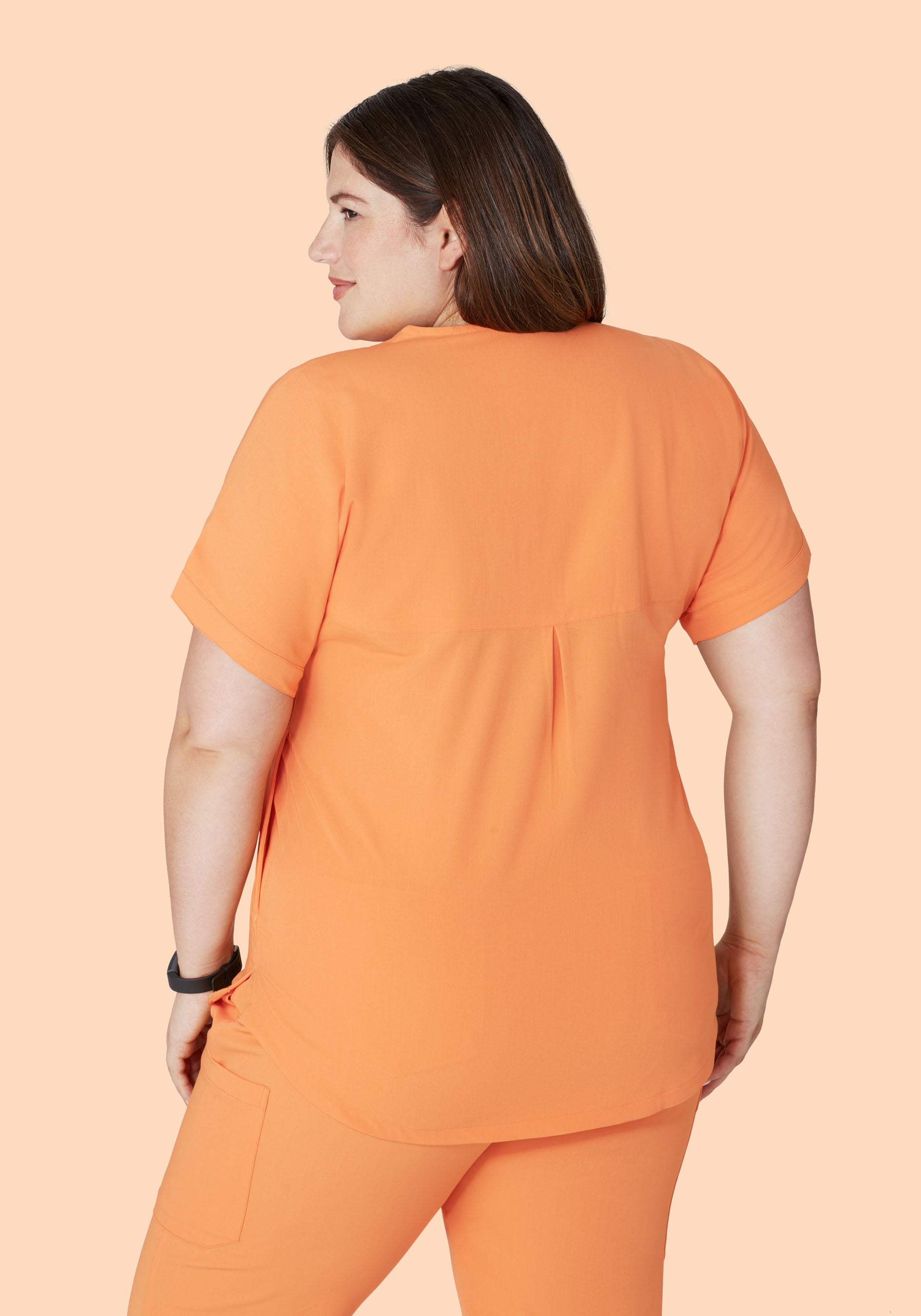 Oversized V Neck Top Cantaloupe