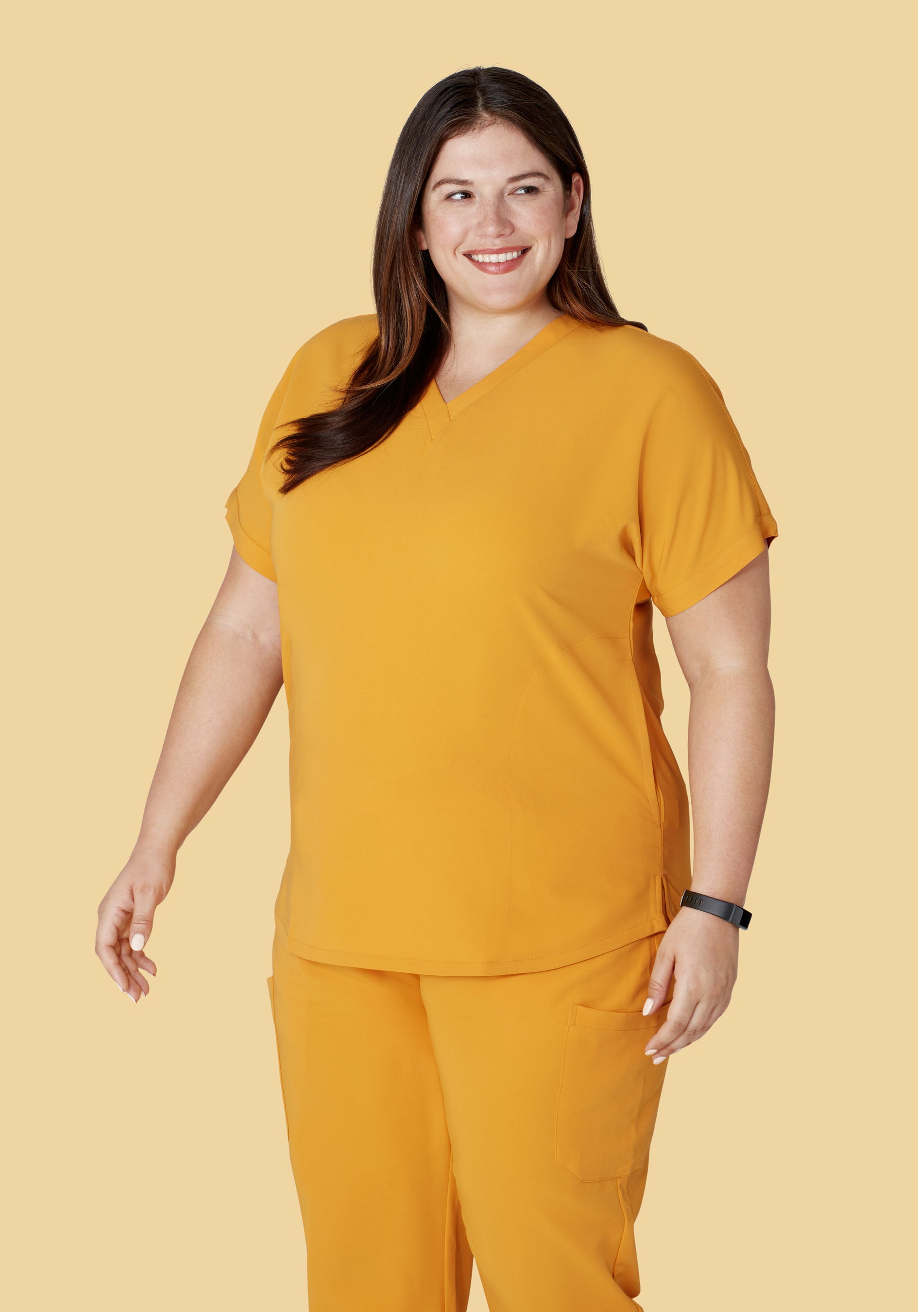 Oversized V Neck Top Honey