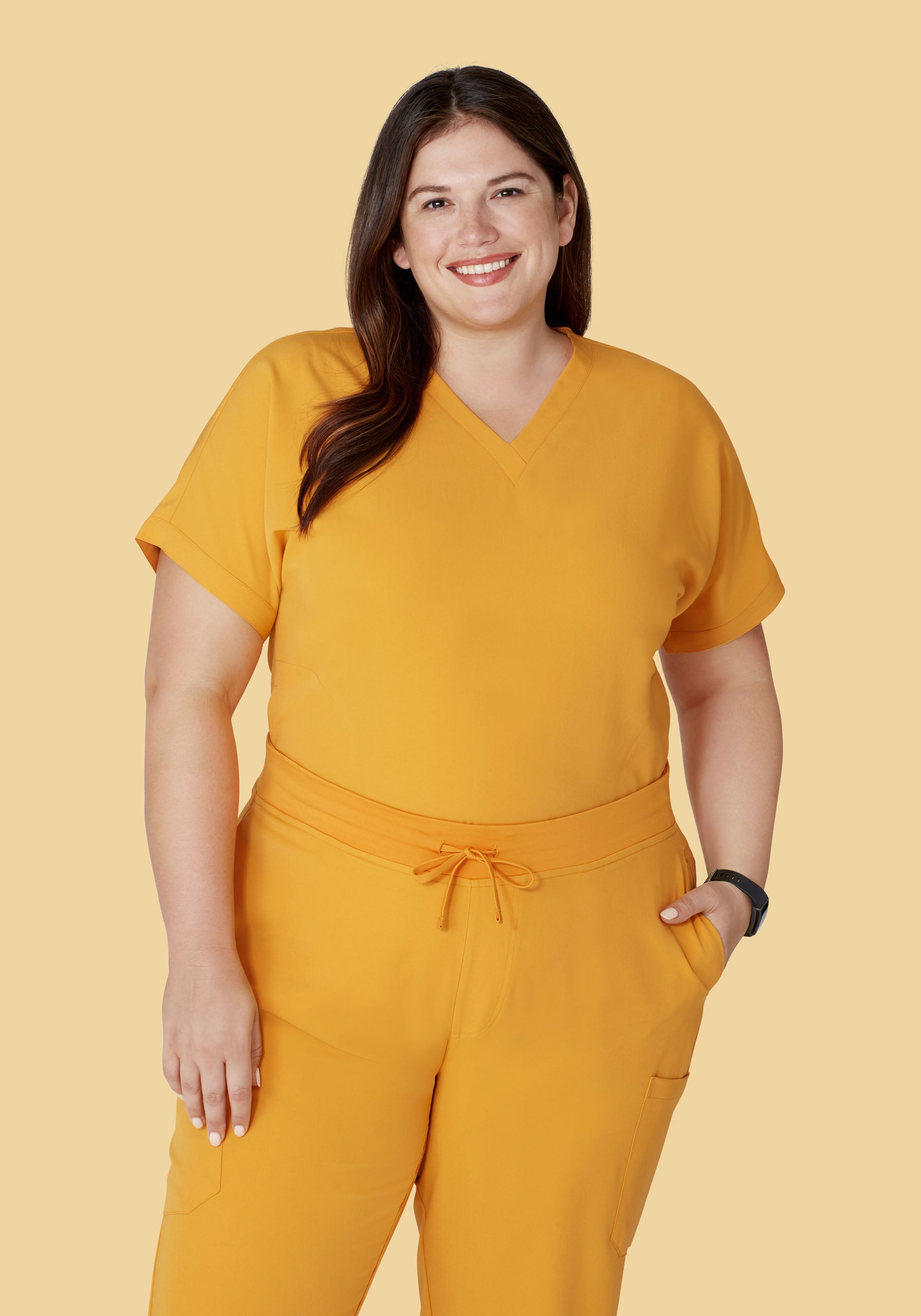 Oversized V Neck Top Honey