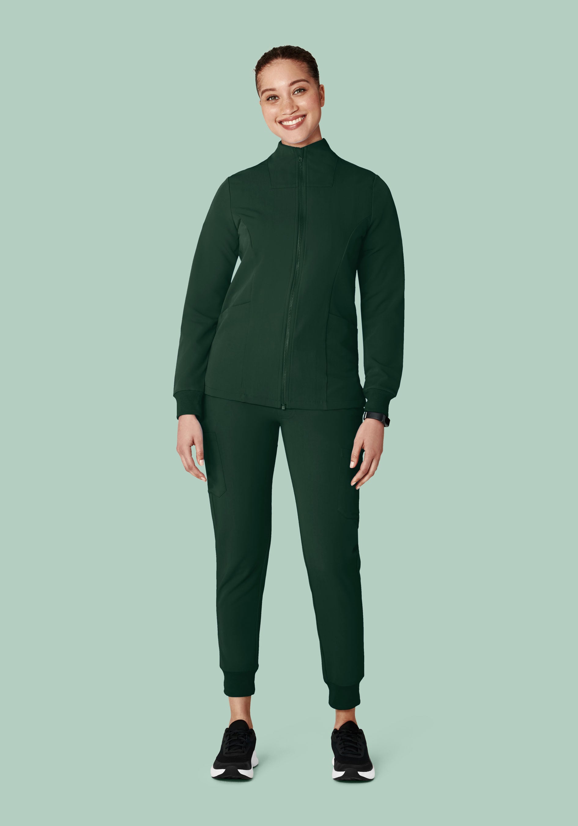 Women's Modern Scrub Jacket Midnight Green