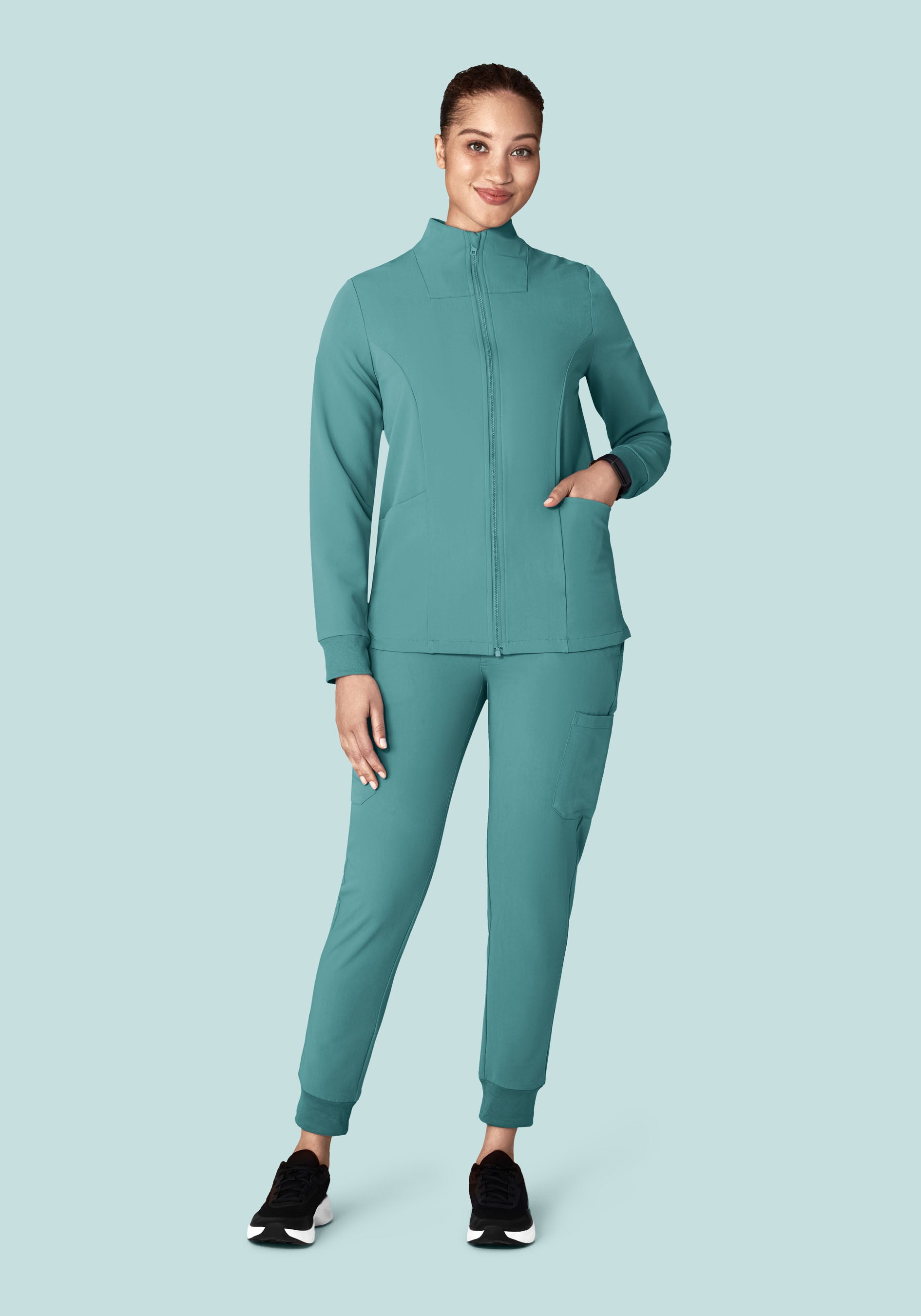 Women's Modern Scrub Jacket Oasis
