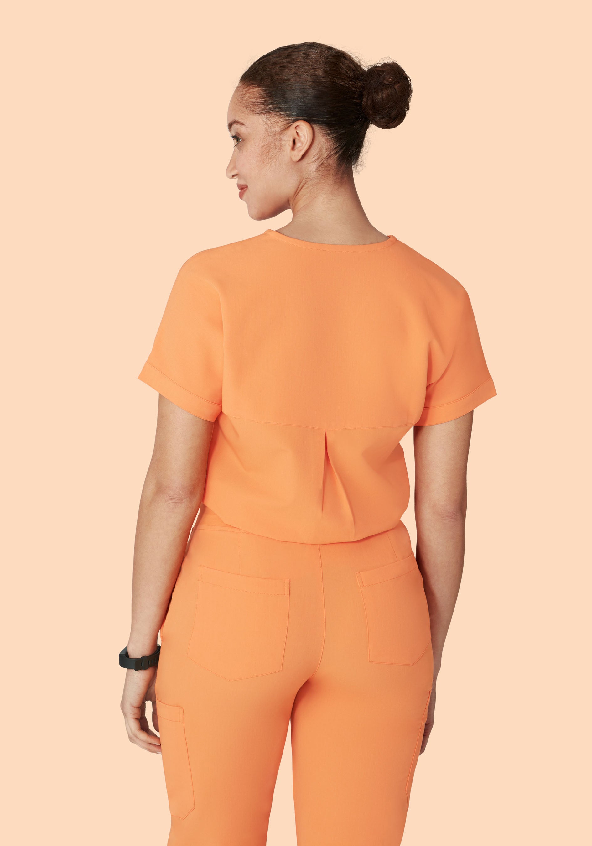 Oversized V Neck Top Cantaloupe