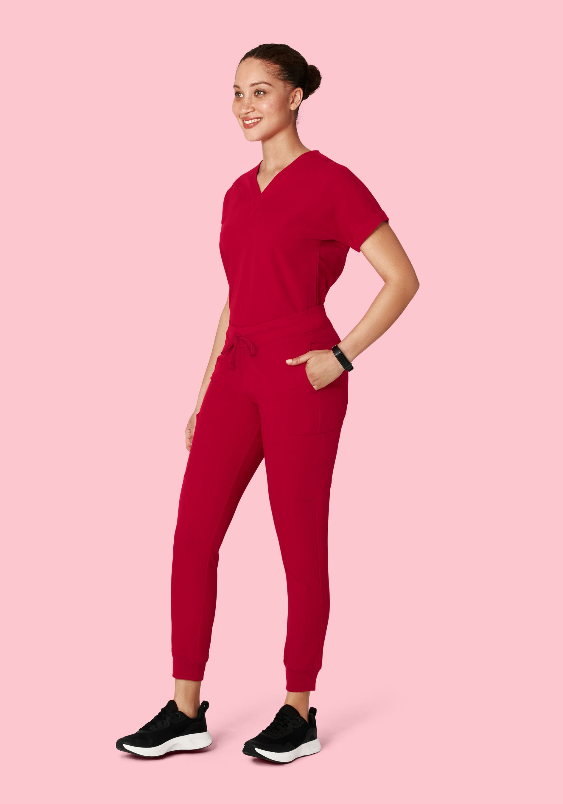 9 Pocket Joggers Crimson