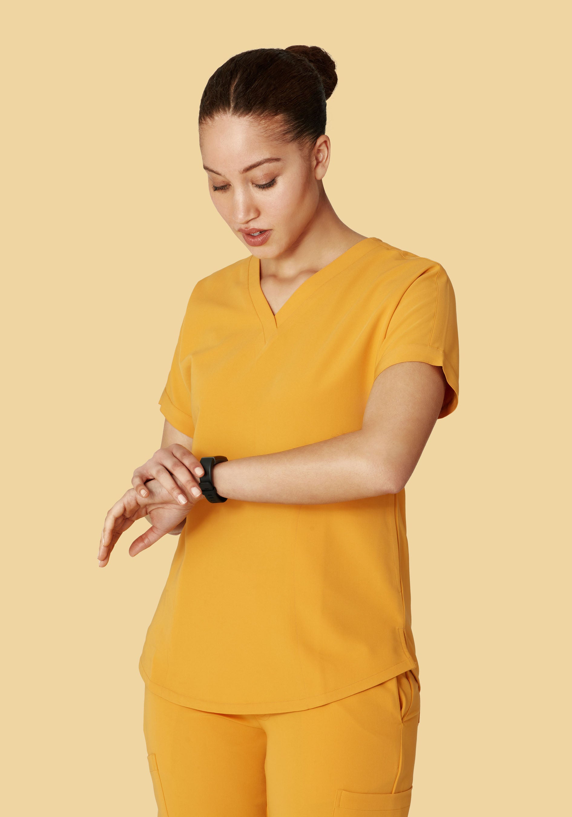 Oversized V Neck Top Honey