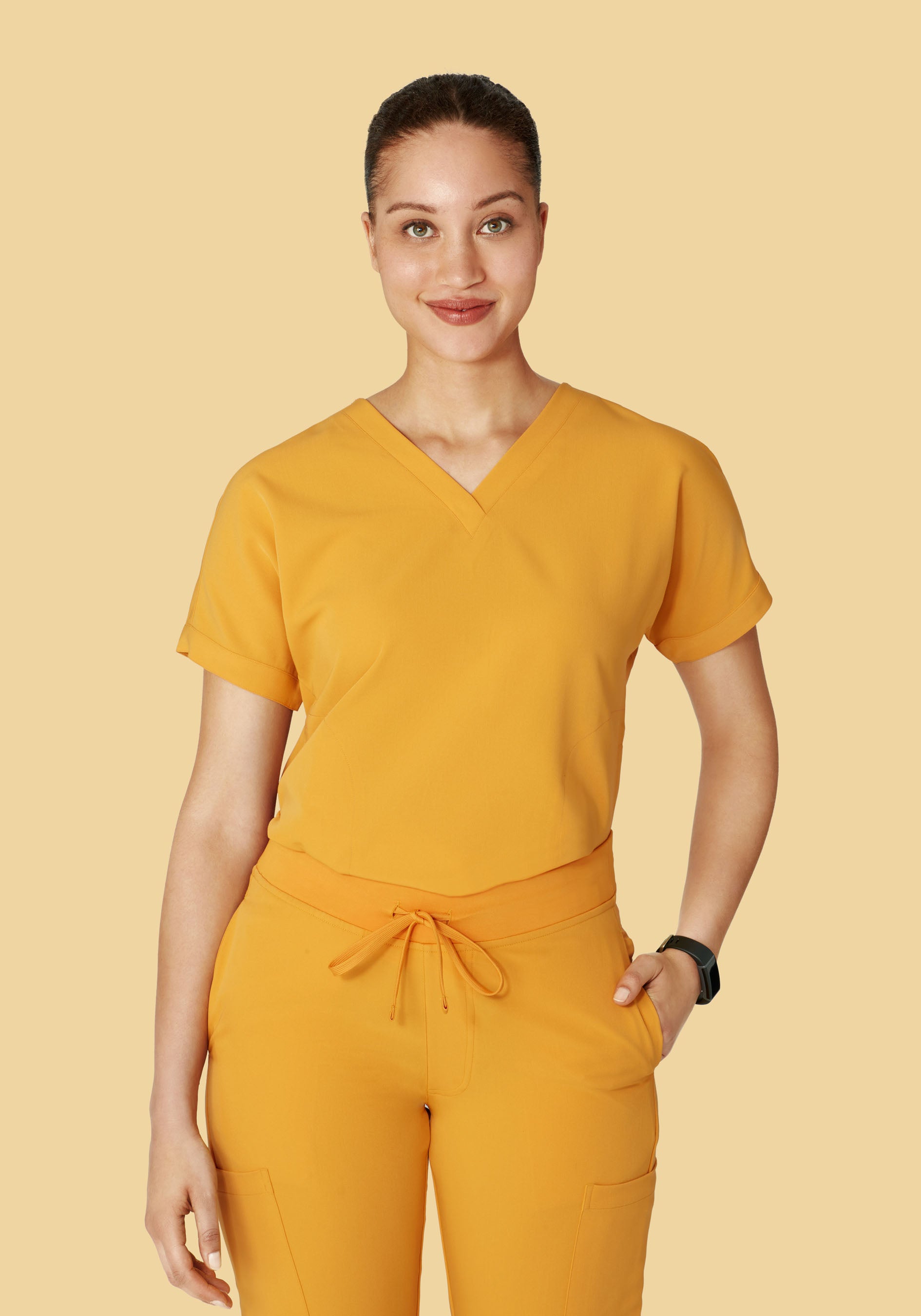 Oversized V Neck Top Honey