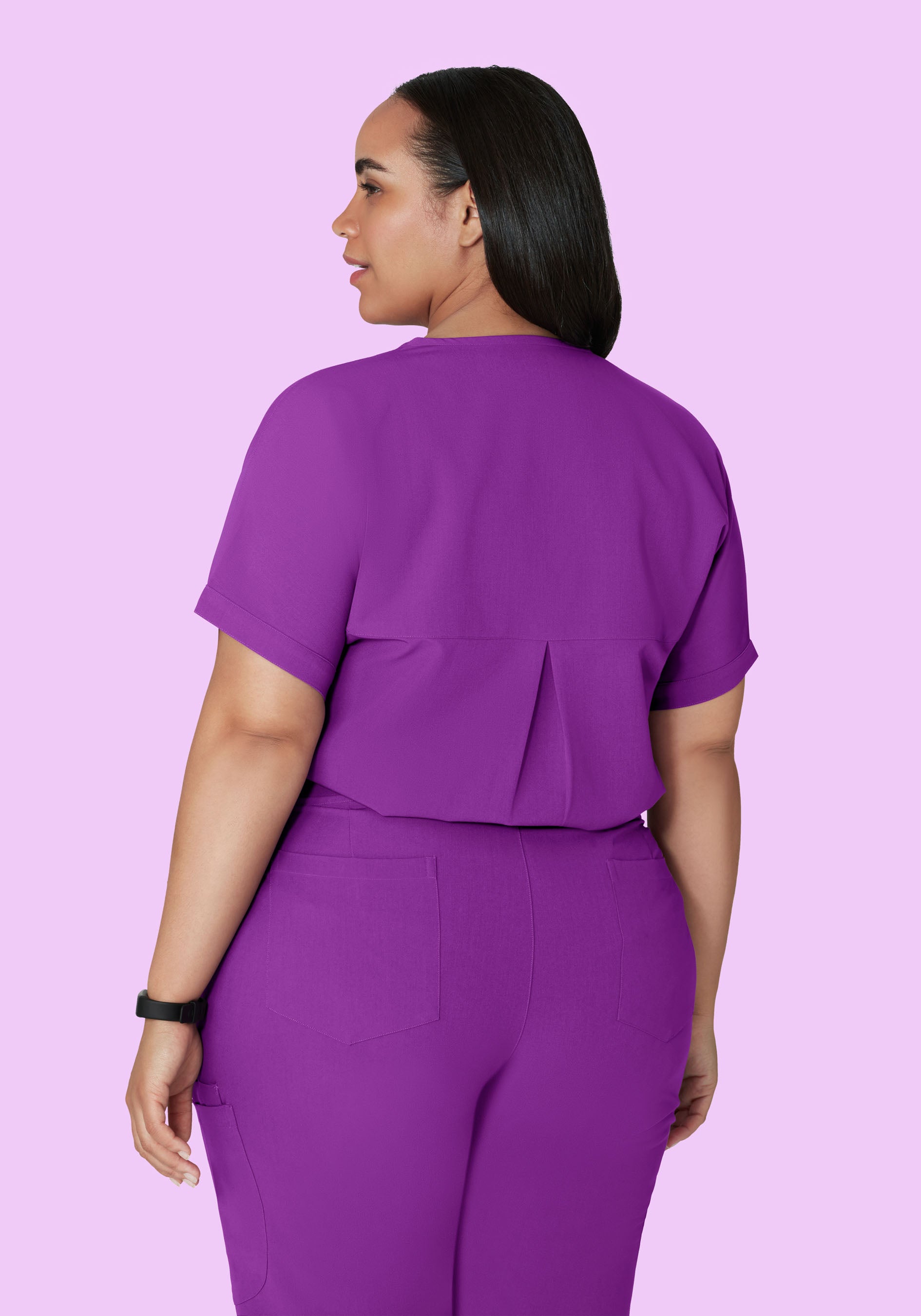 Oversized V Neck Top Cyber Grape